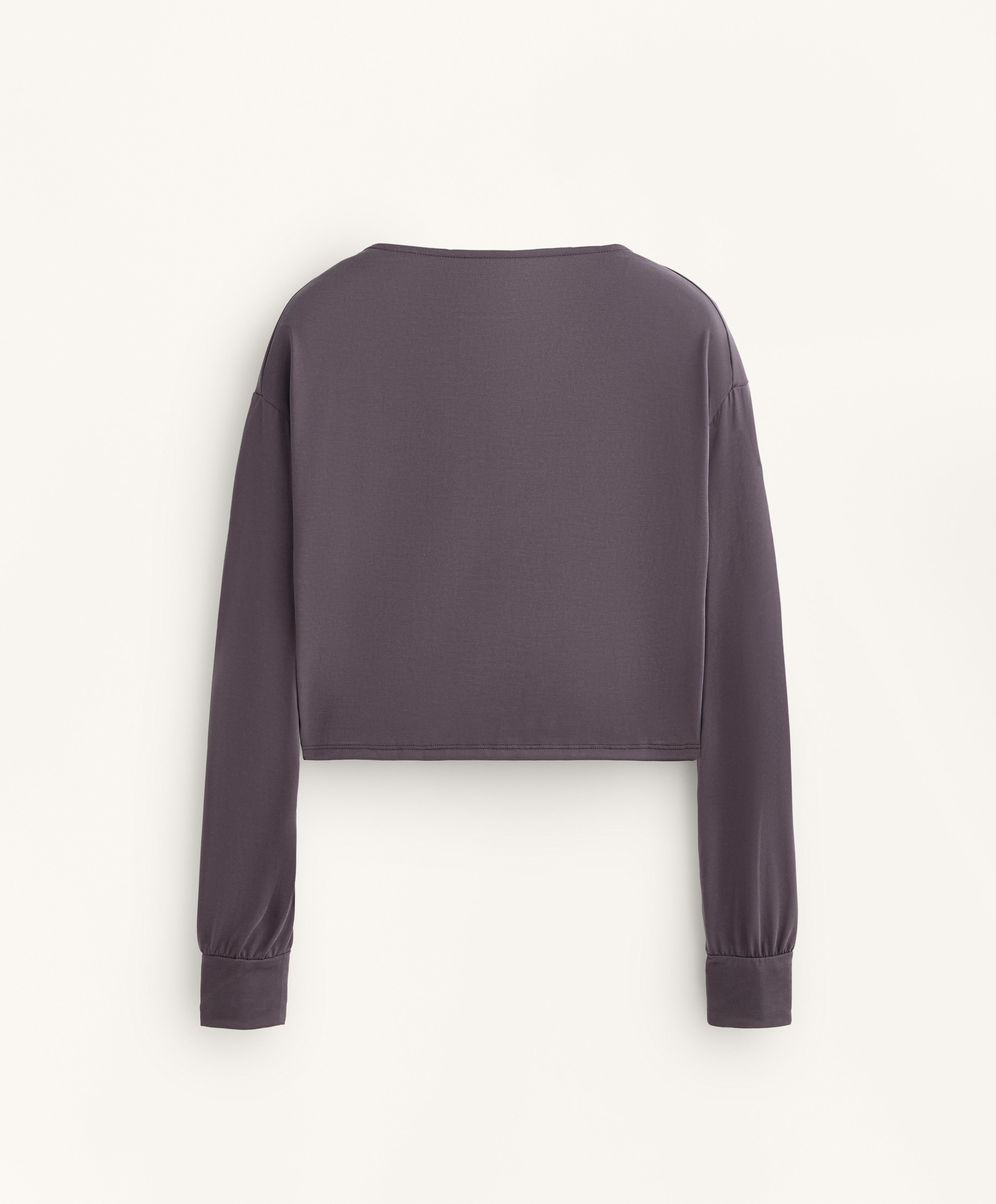 Draped neck modal T-shirt | OYSHO United Kingdom