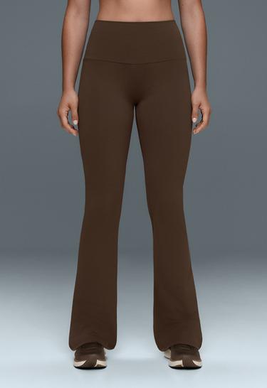 High-rise Comfortlux flare trousers — DARK BROWN 3