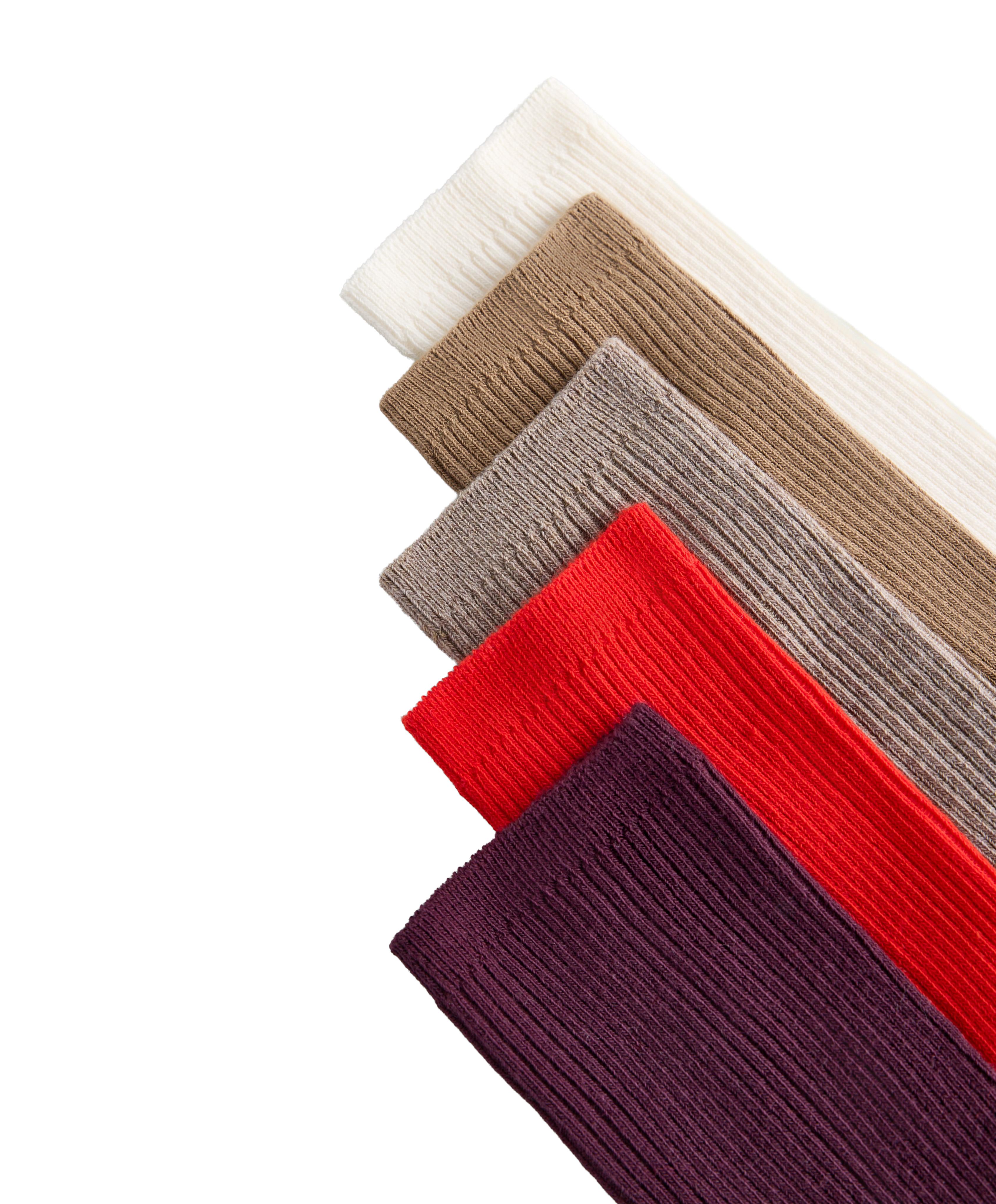 5 pairs of cotton blend classic socks — BRIGHT RED