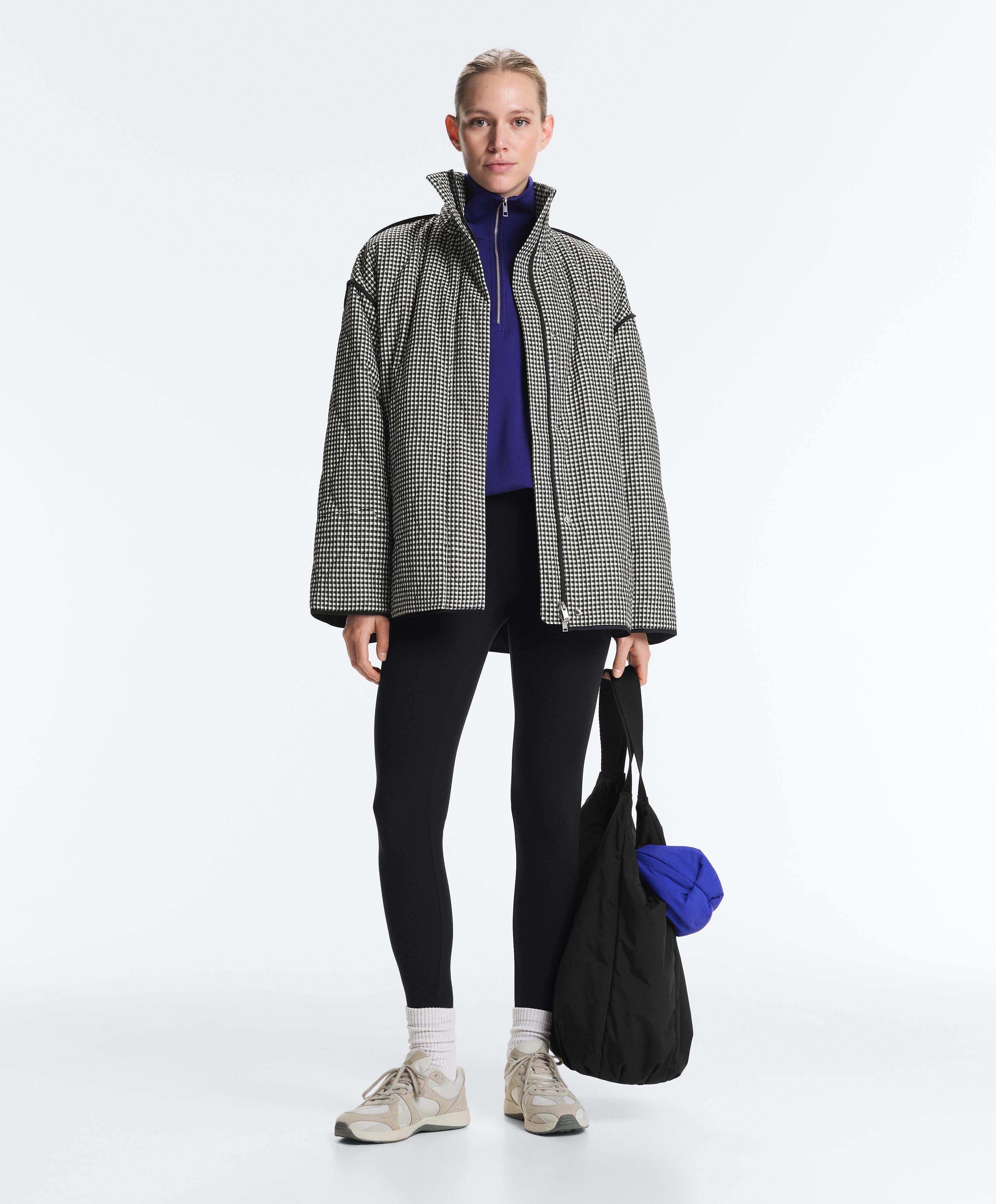 FELLEX® AEROGEL gingham padded jacket — BLACK