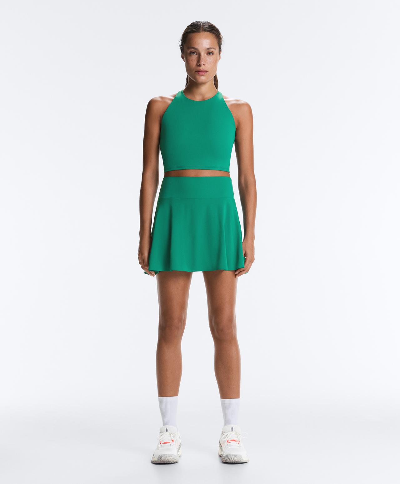 Comfortlux strap tank top with cups — EMERALD GREEN