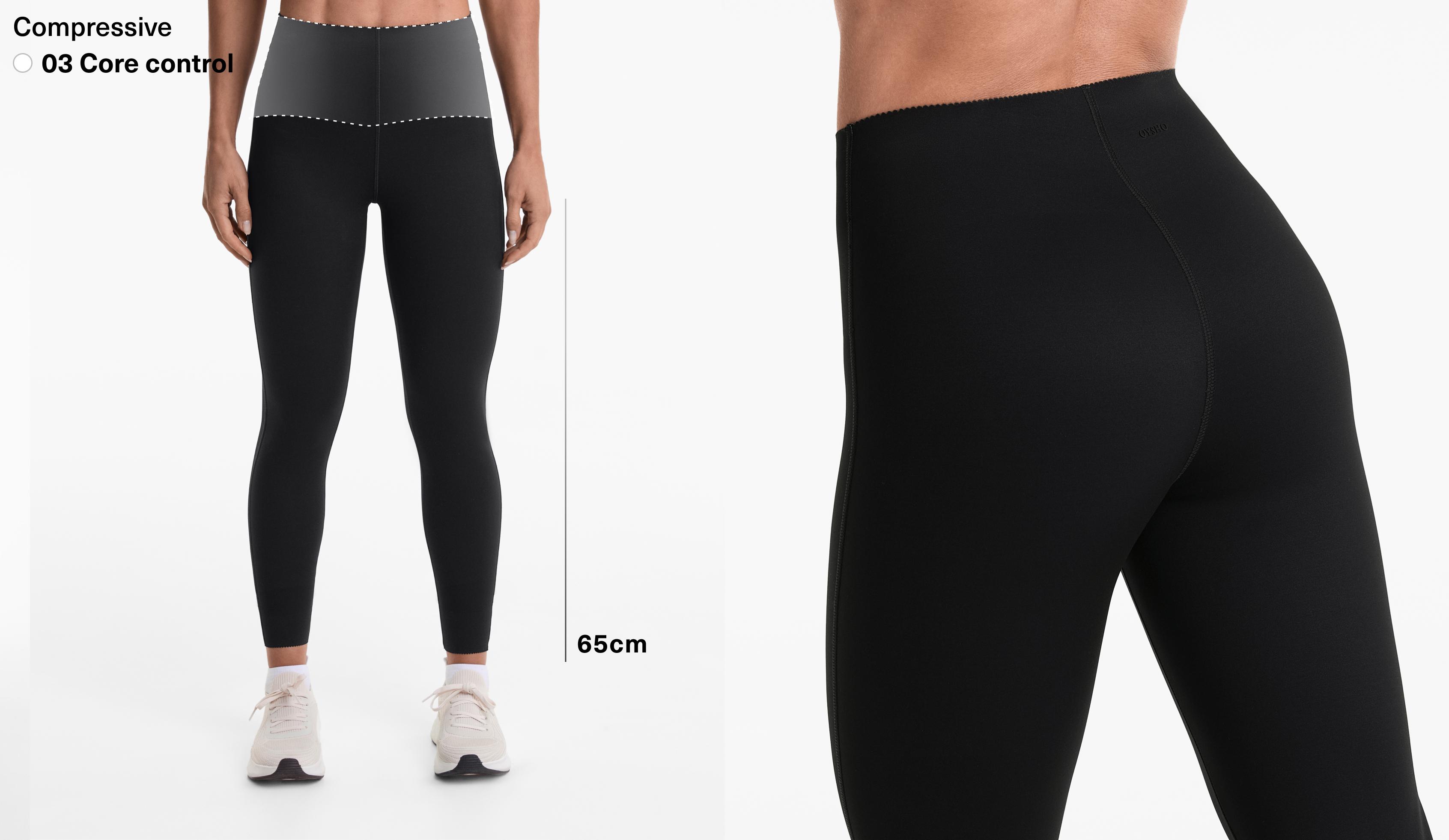 Extra-compressive core control 65cm ankle-length leggings