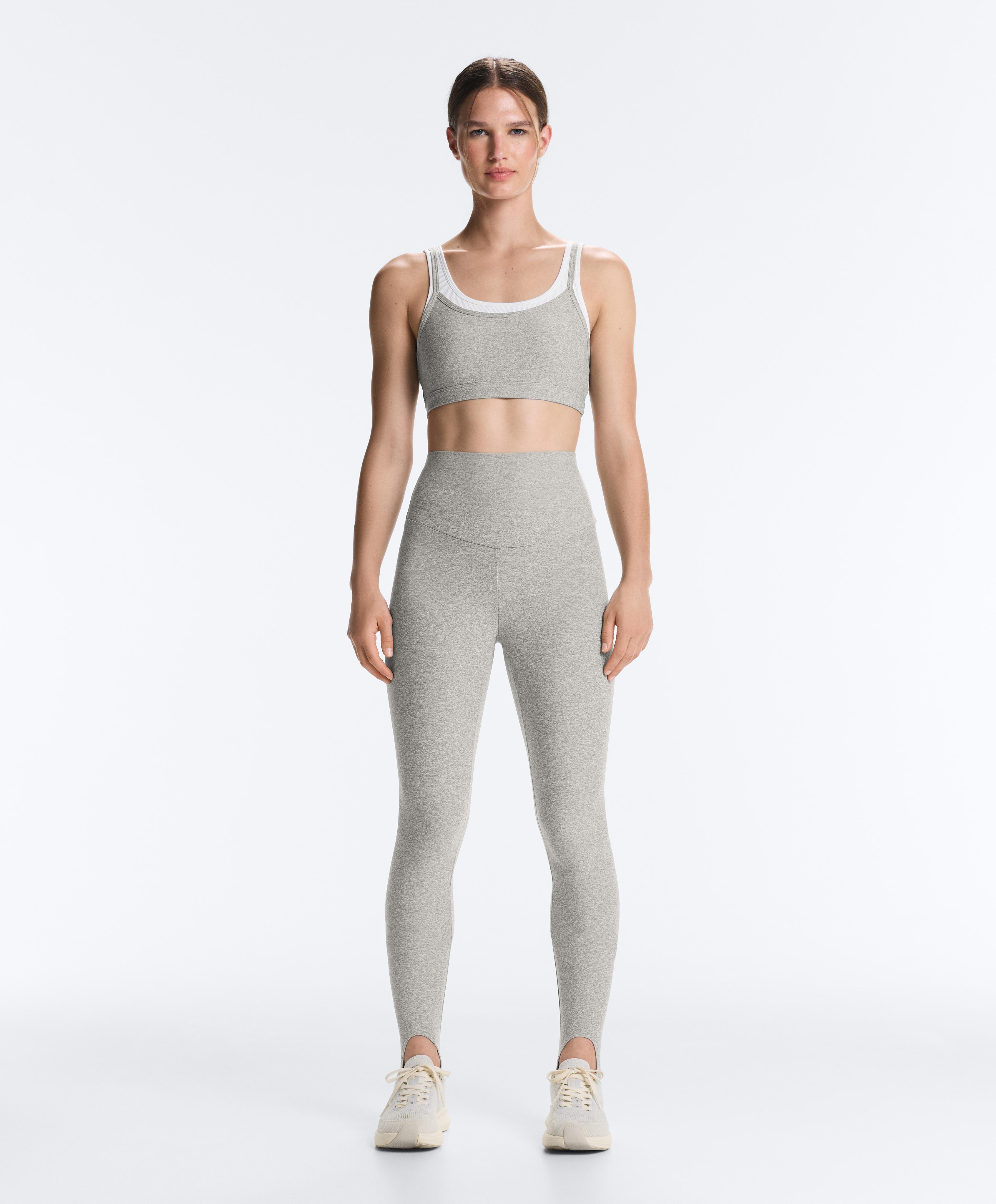 Comfortlux super-high-rise ankle-length leggings — GREY MELANGE