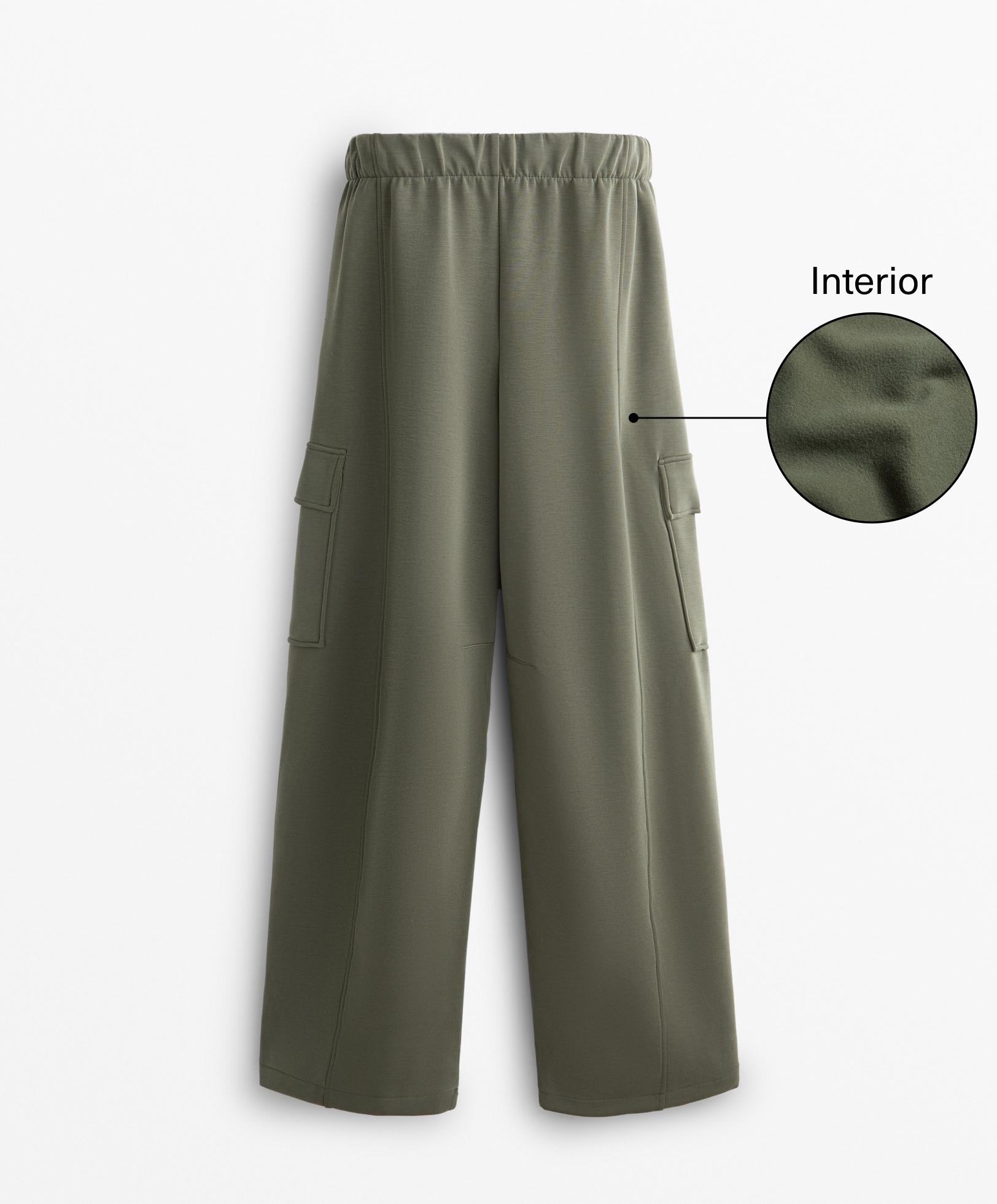 Barrel trousers with brushed modal