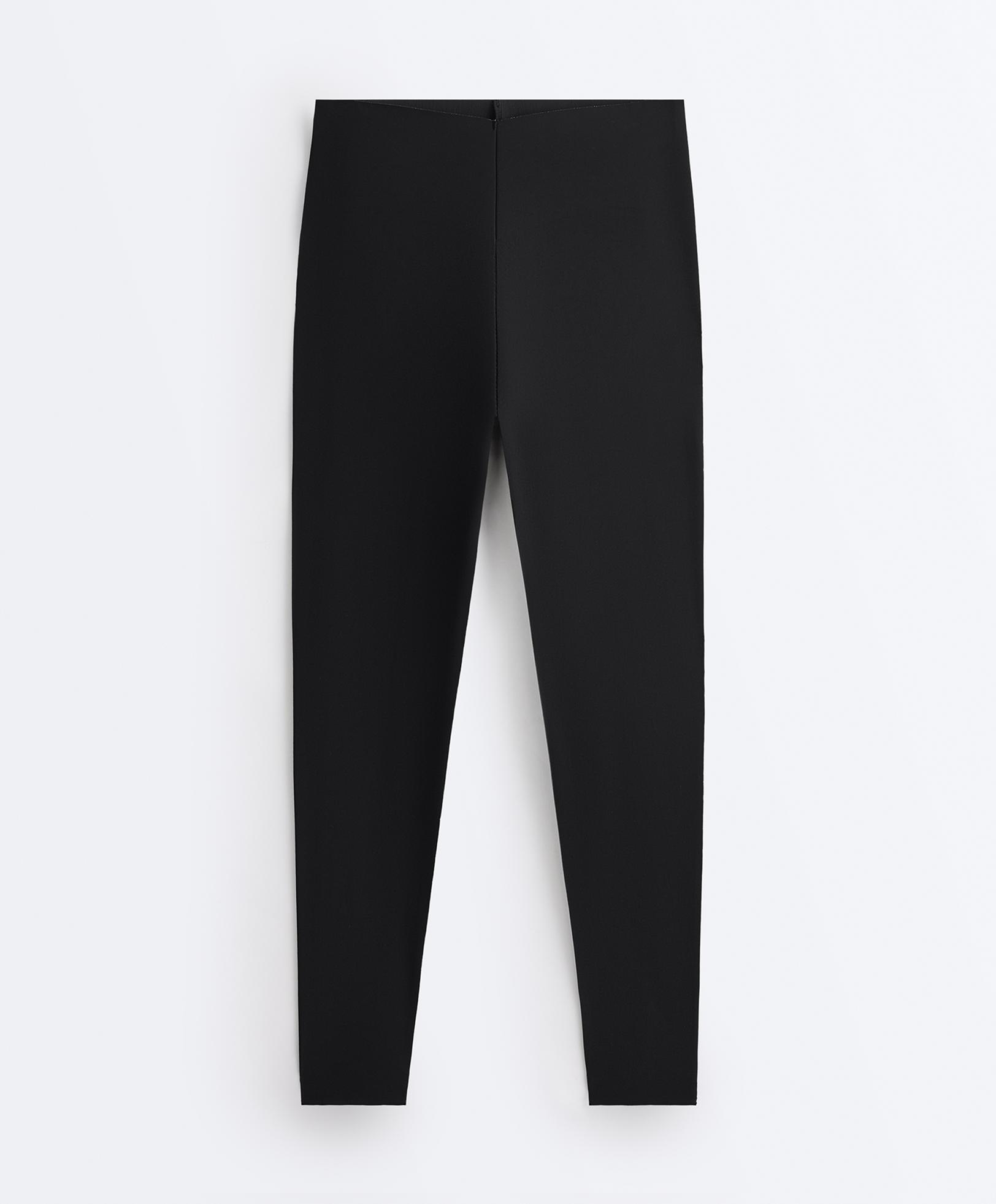 V-cut Light Touch 65cm high-rise ankle-length leggings — BLACK