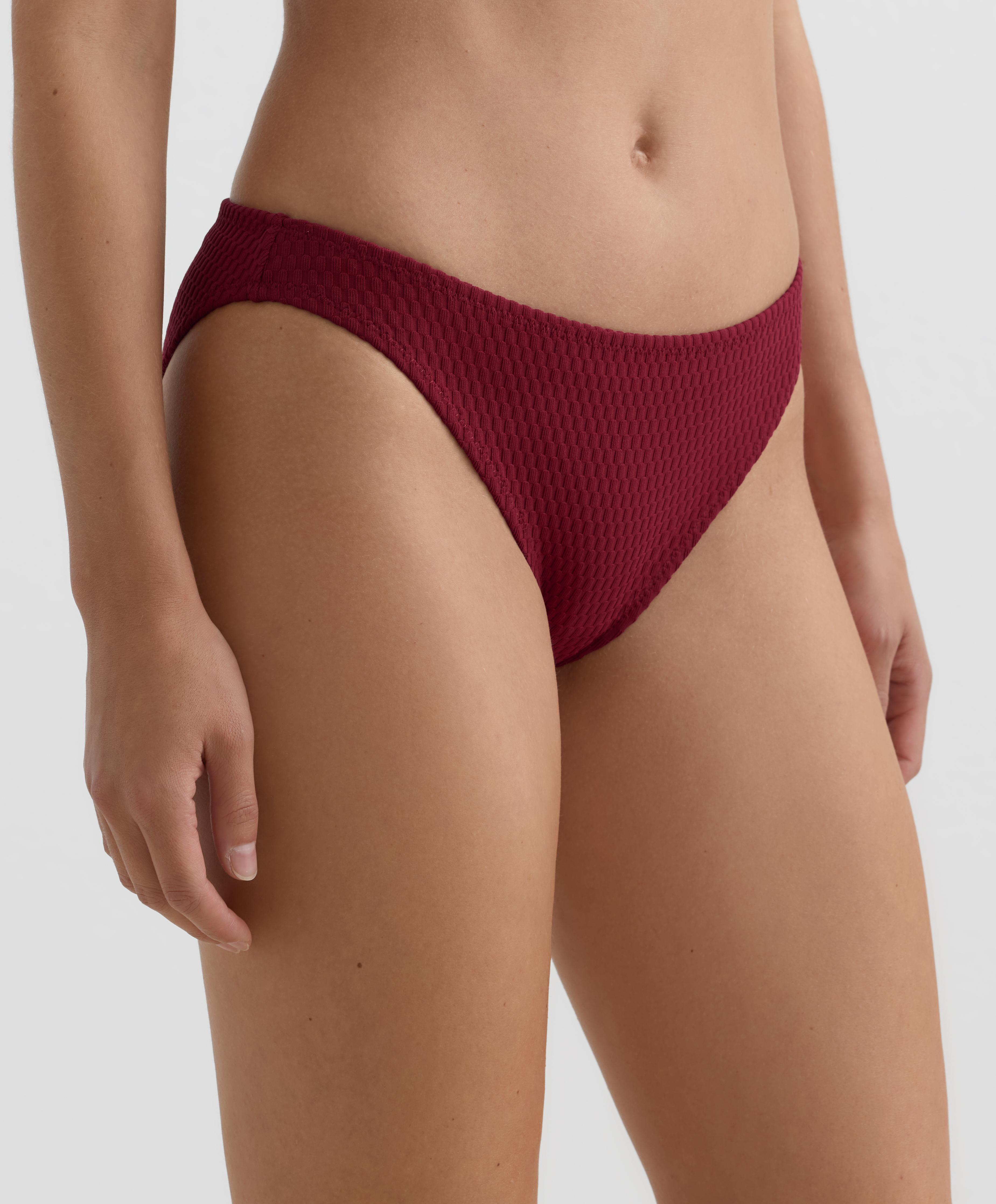 Mini check jacquard classic bikini briefs — PALE PLUM