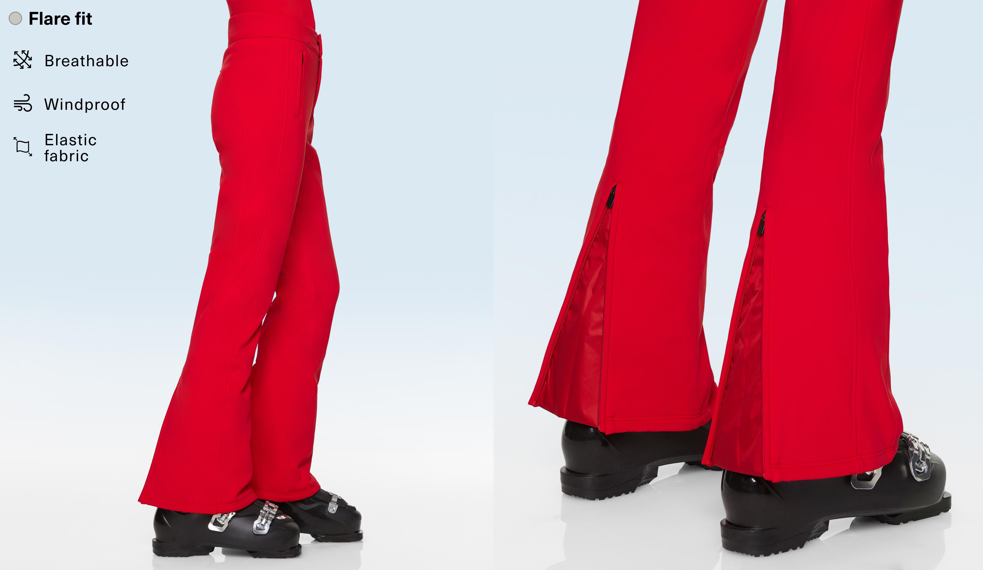 Vodootporne elastične flare pantalone SKI