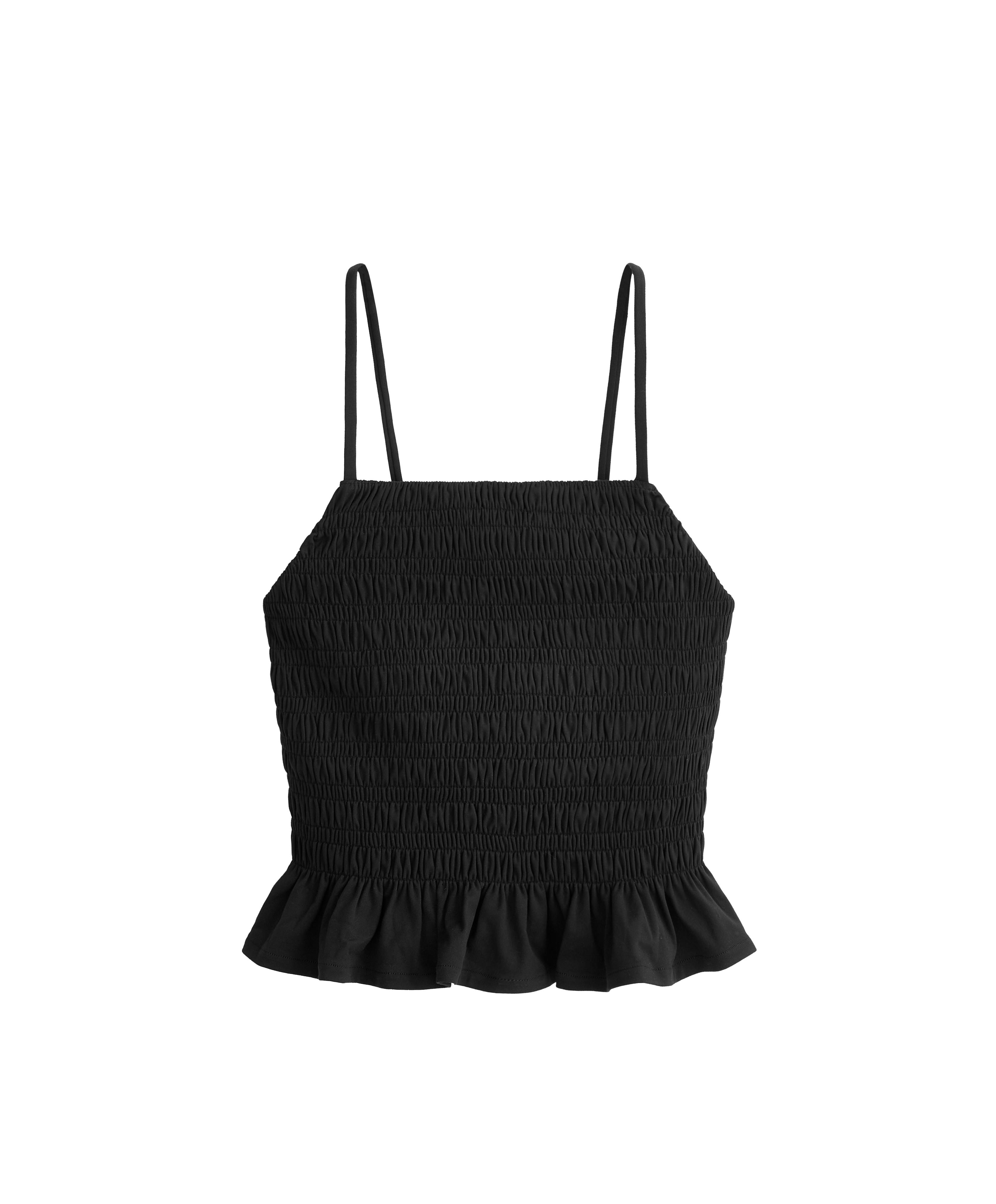 Comfortlux smock tank top — BLACK
