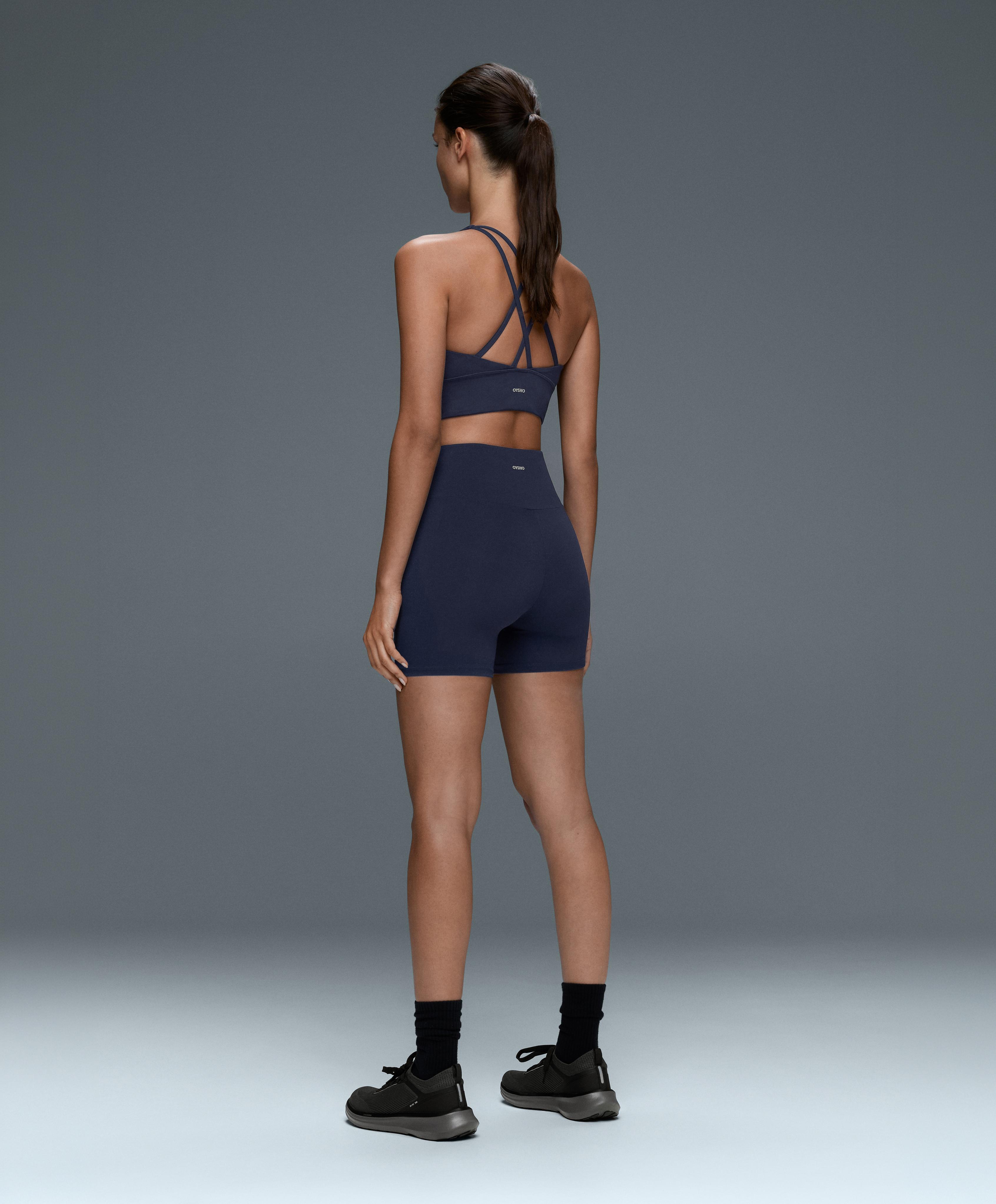 Comfortlux high-waisted 10cm hot pants — NAVY BLUE