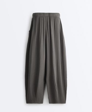 100% cotton gauze balloon trousers — ASPHALT 7