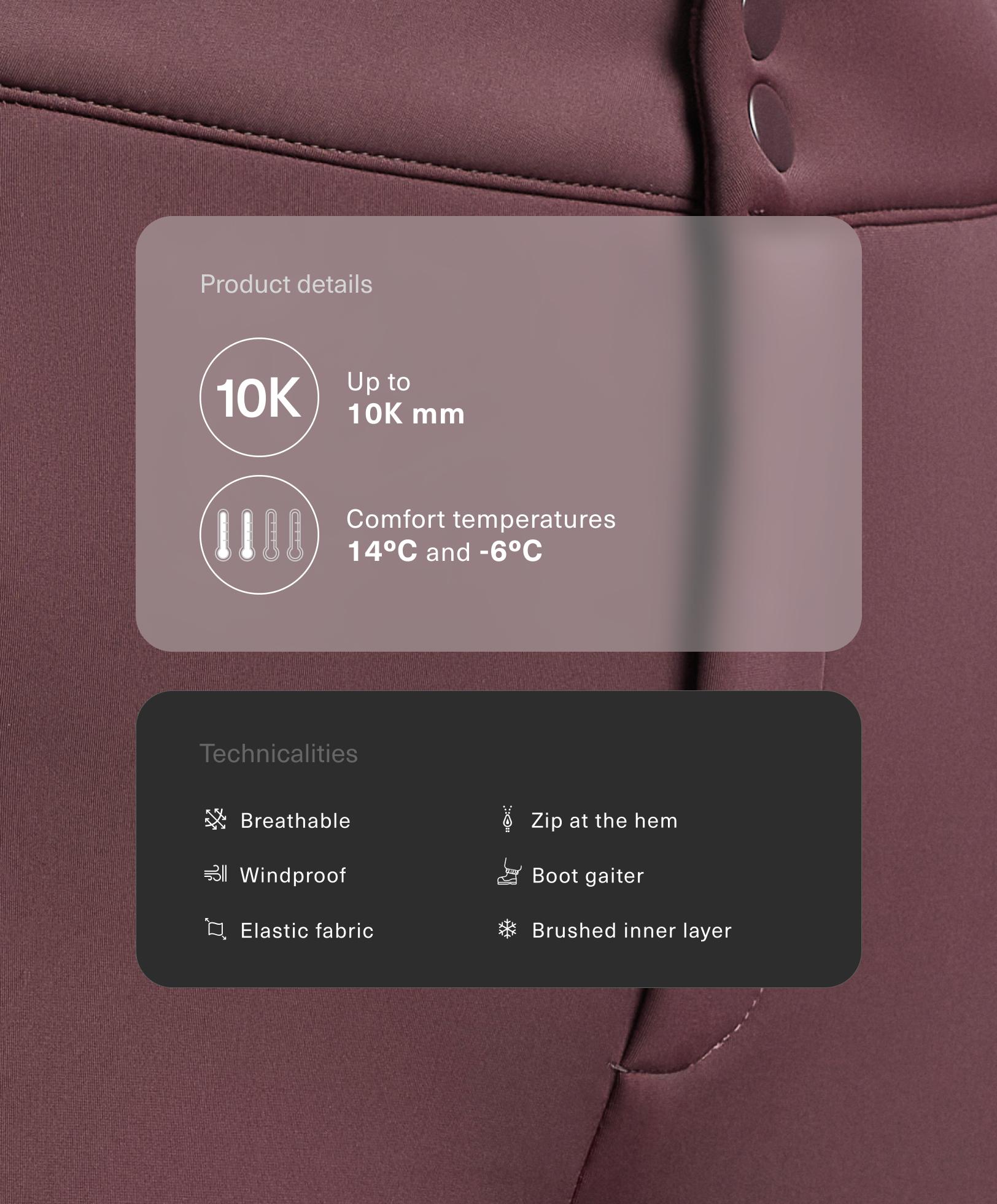 Water-resistant flare stretch SKI trousers Water-resistant flare stretch SKI trousers