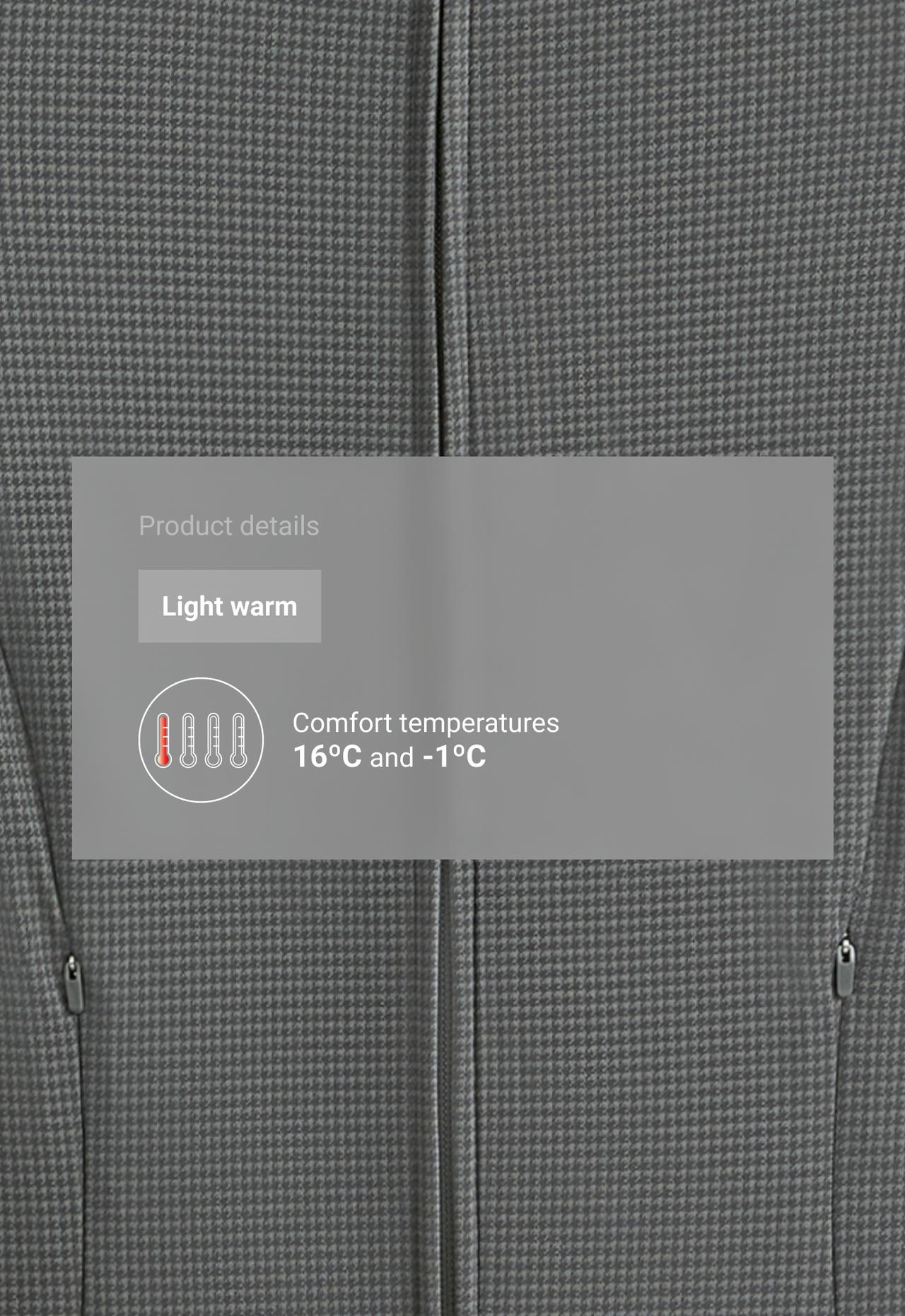 Houndstooth technical jacket — ANTHRACITE