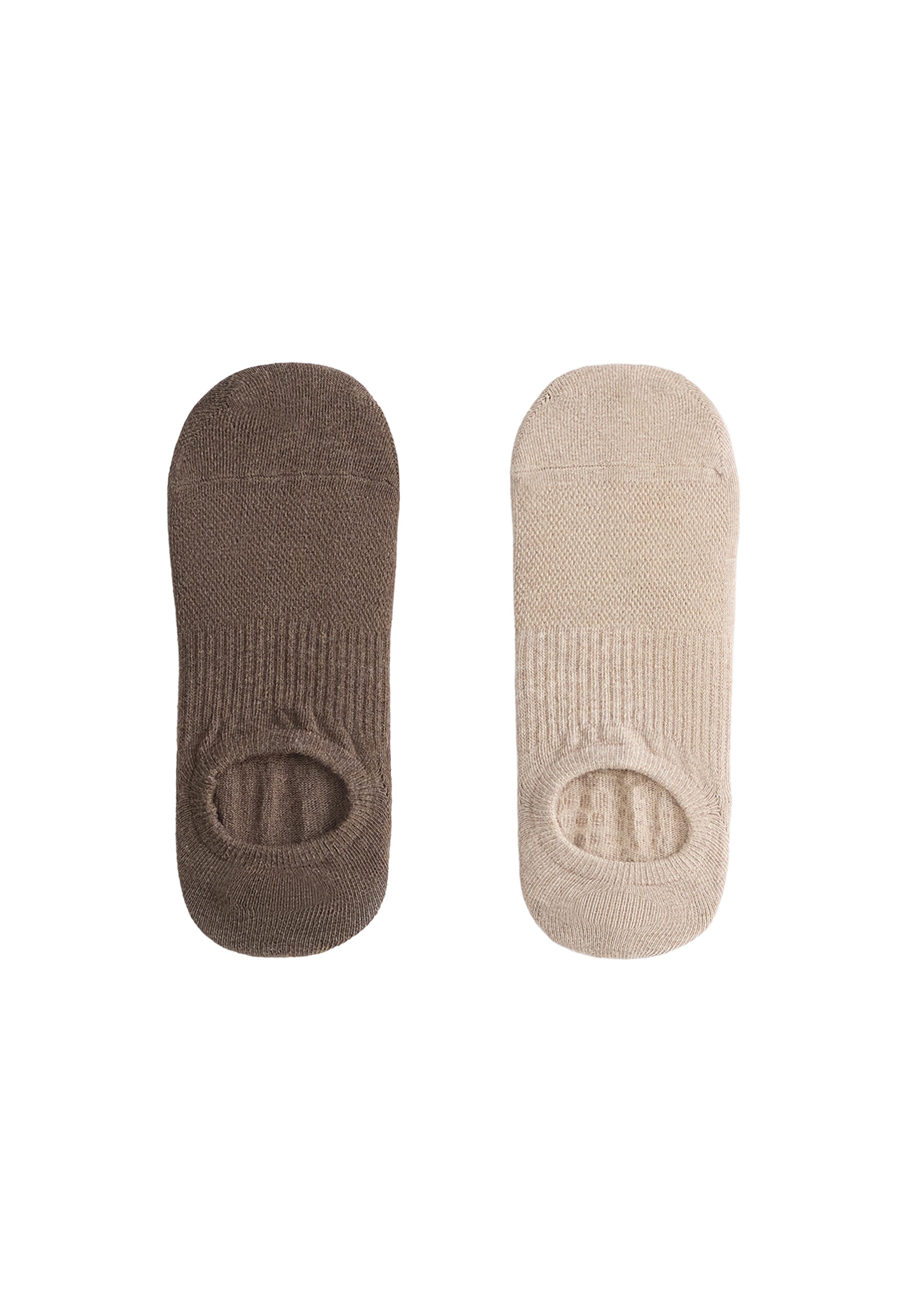 2 pairs of cotton blend yoga and Pilates socks — VANILLA