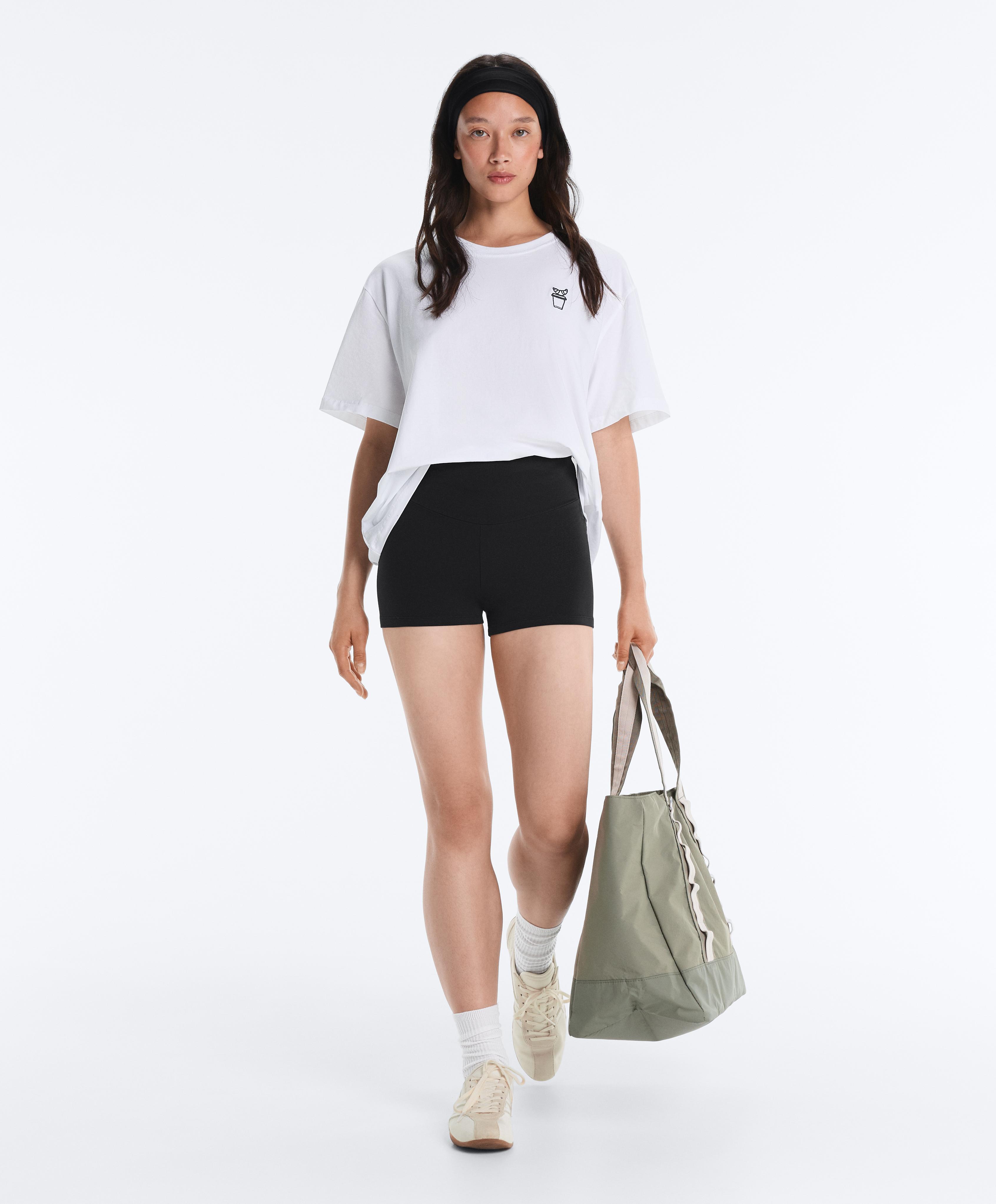 Comfortlux high-rise 5cm hot pants — BLACK