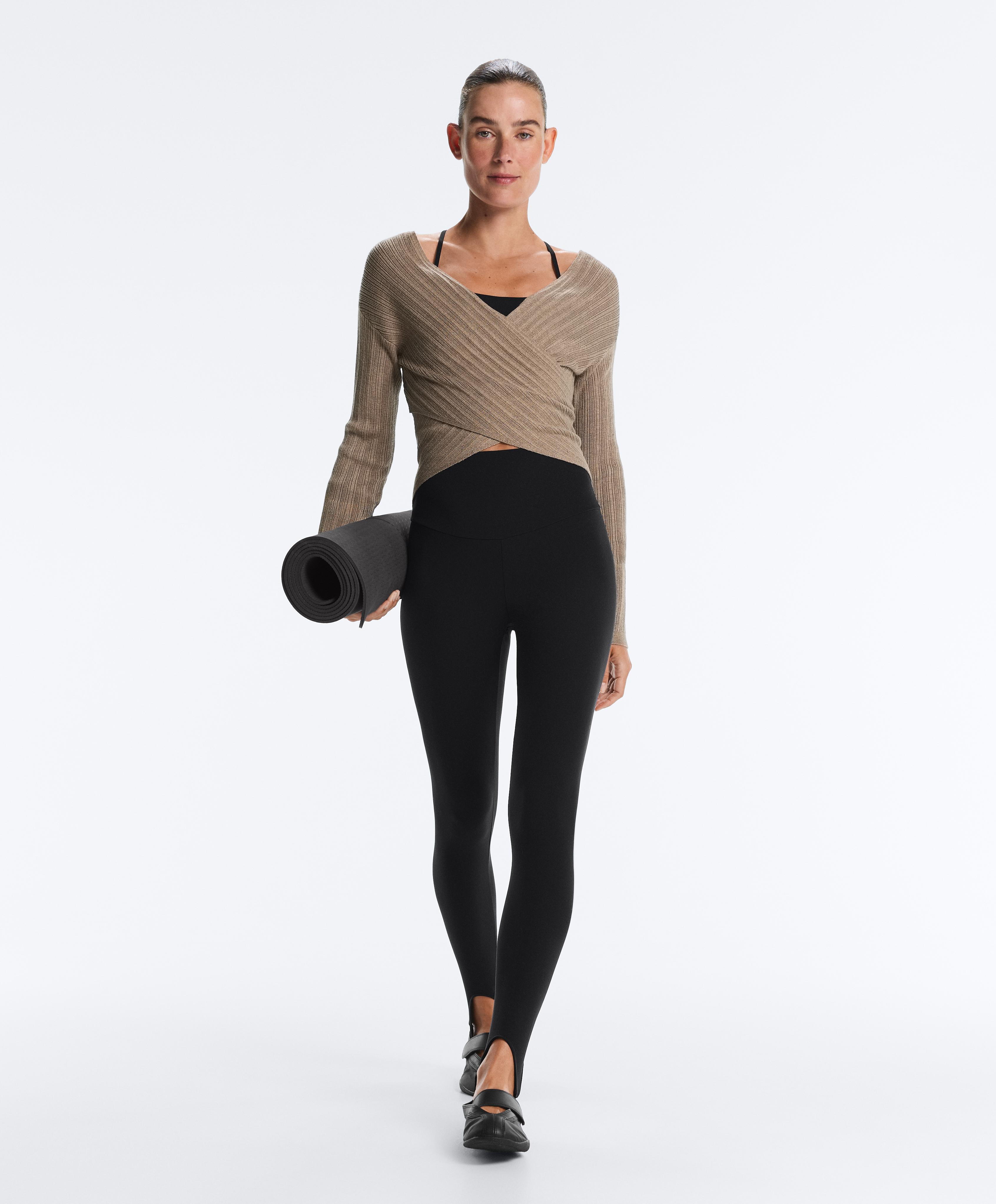 Fine knit rib jumper — DARK TAUPE