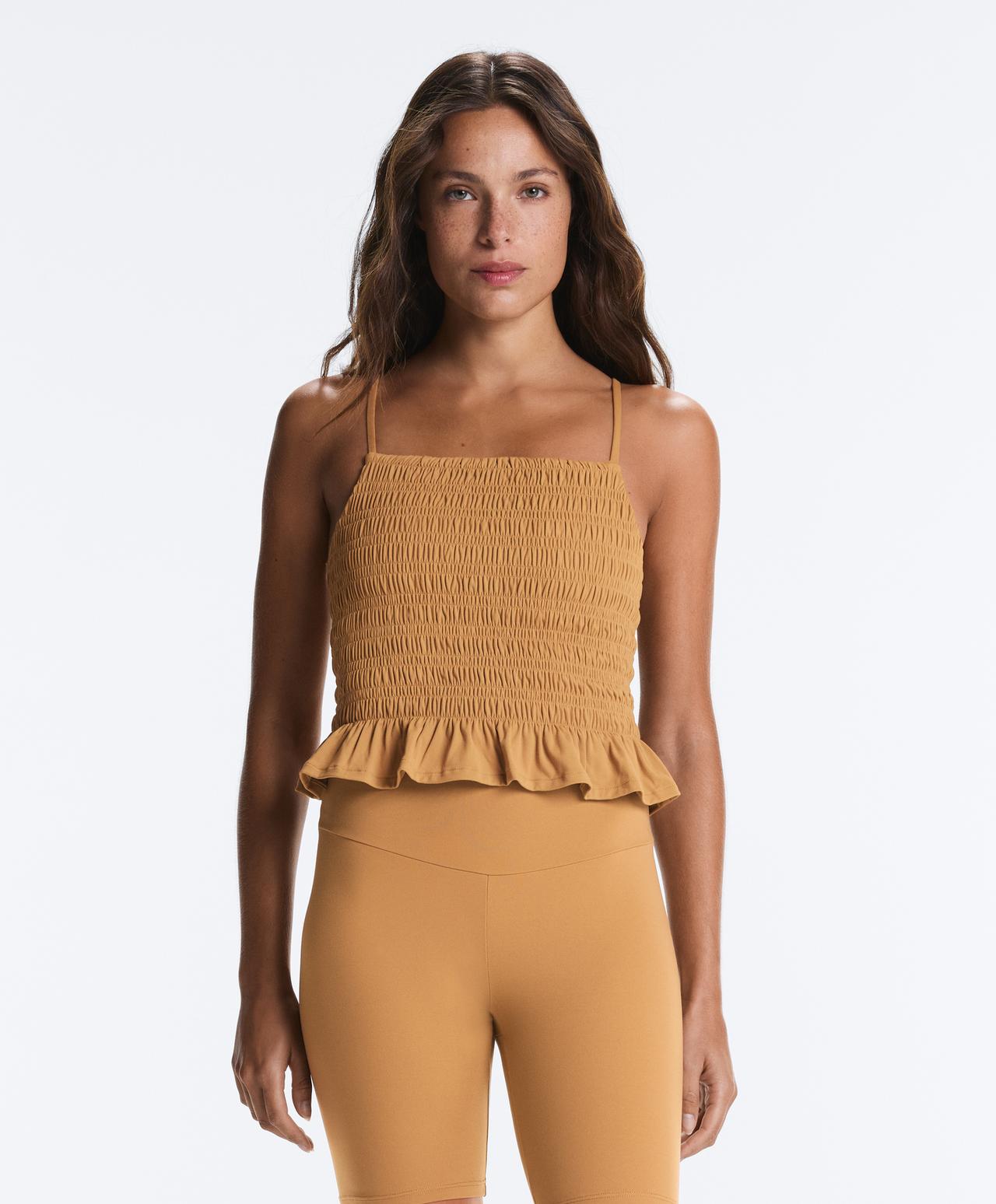 Comfortlux smock tank top — MUSTARD