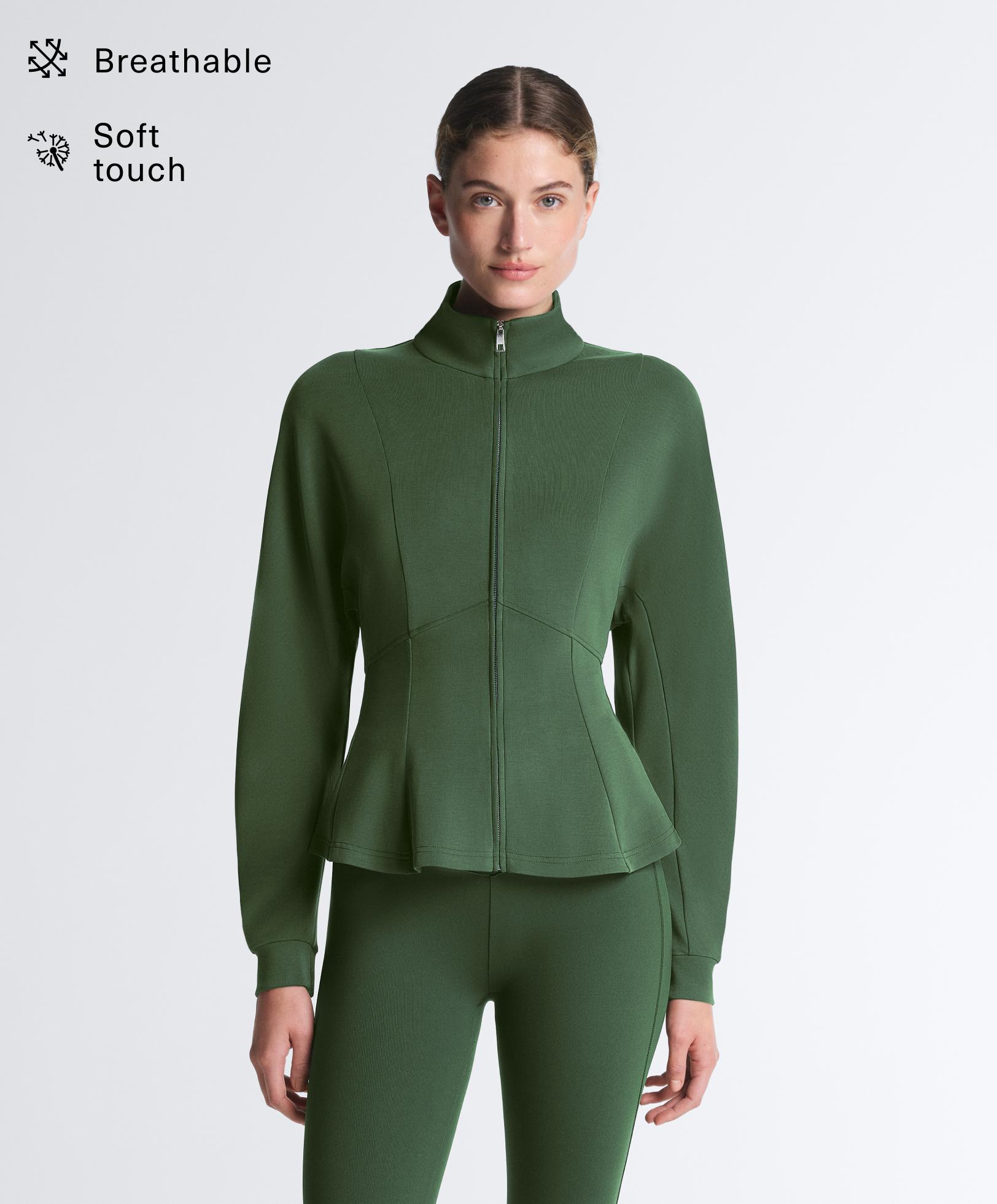 Fitted waist jacket with soft-touch modal