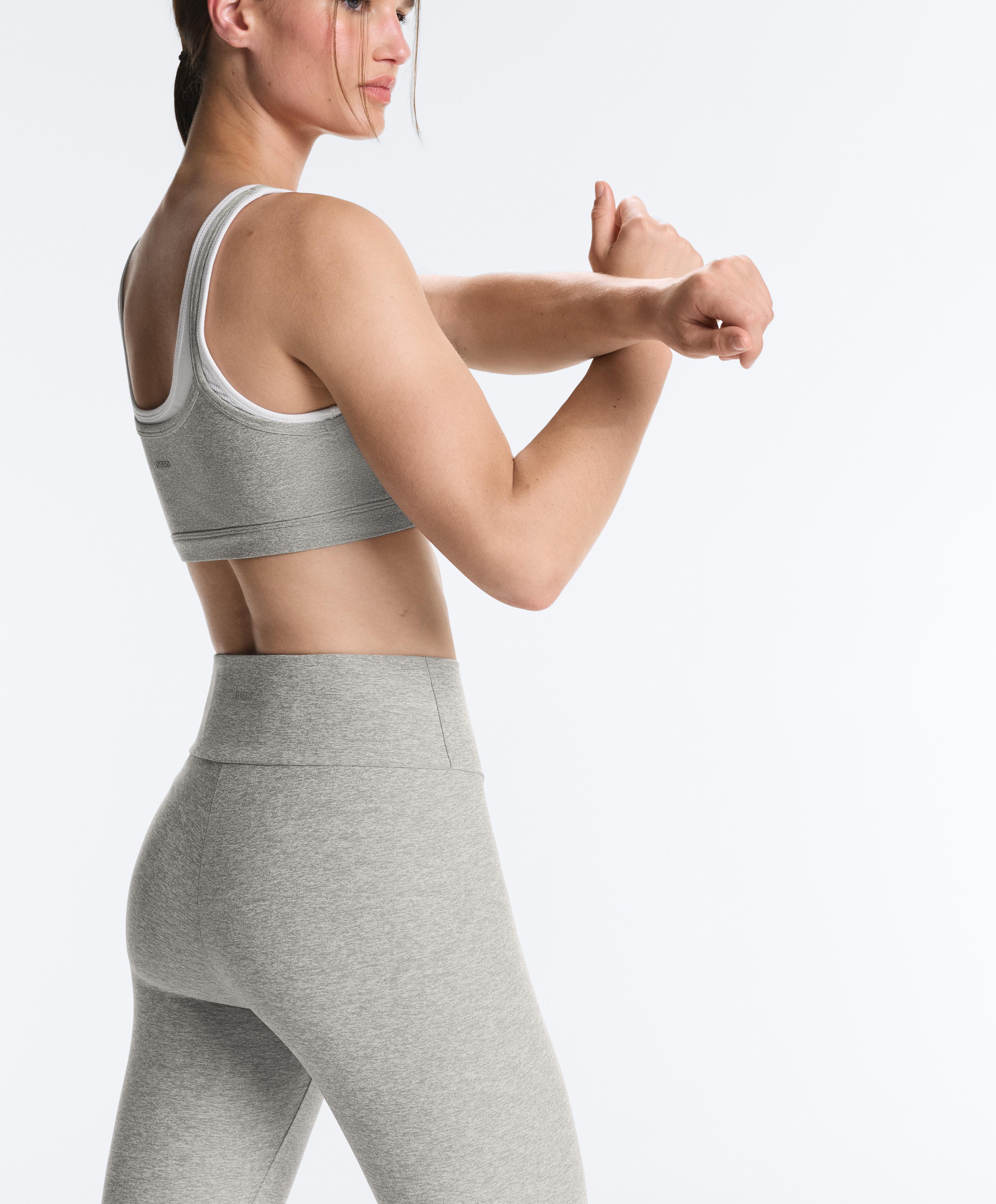 Comfortlux 40cm high-rise marl knee-length leggings — GREY MELANGE