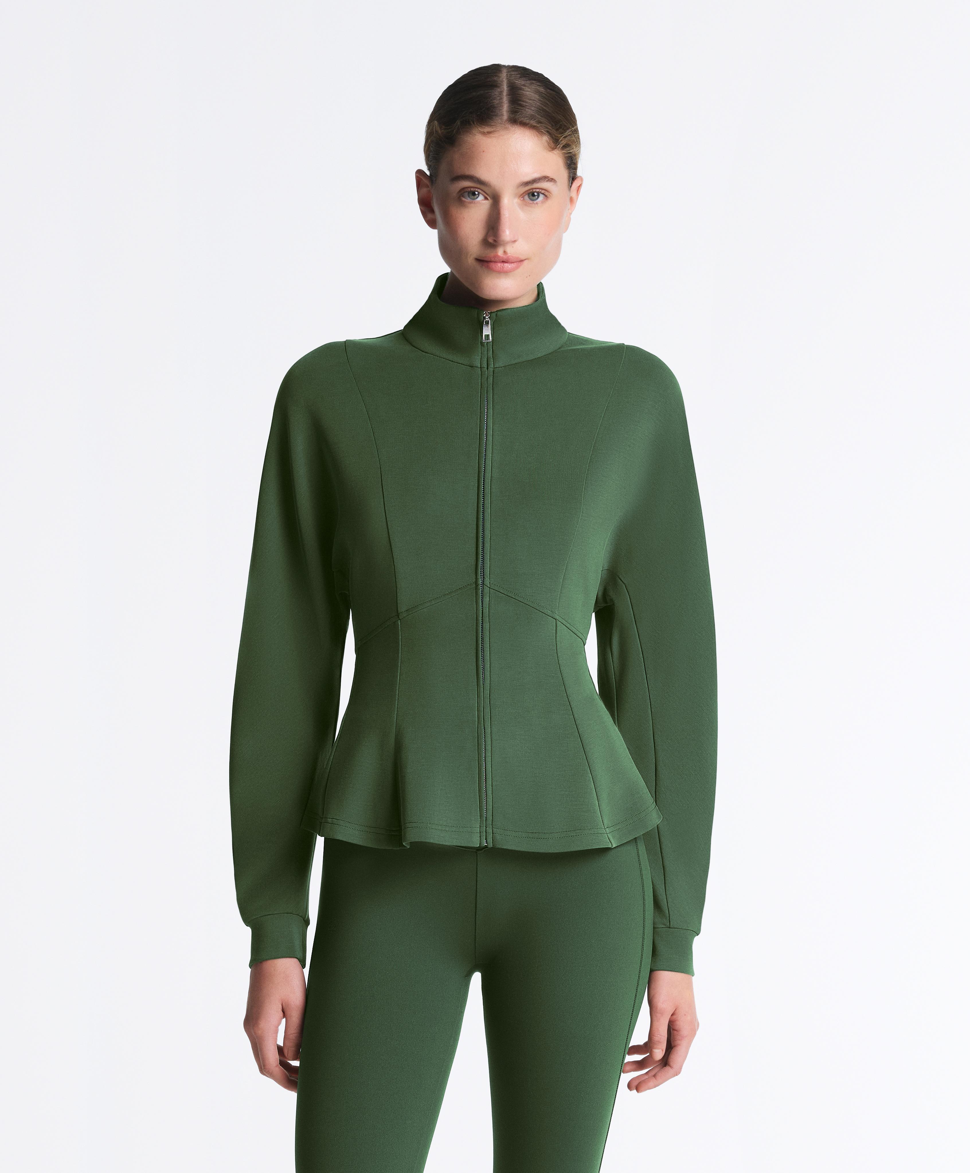 Fitted waist jacket with soft-touch modal