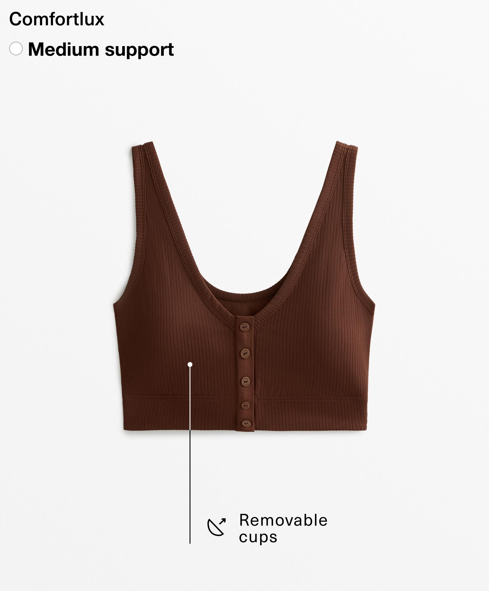 Rib Comfortlux open back Henley top