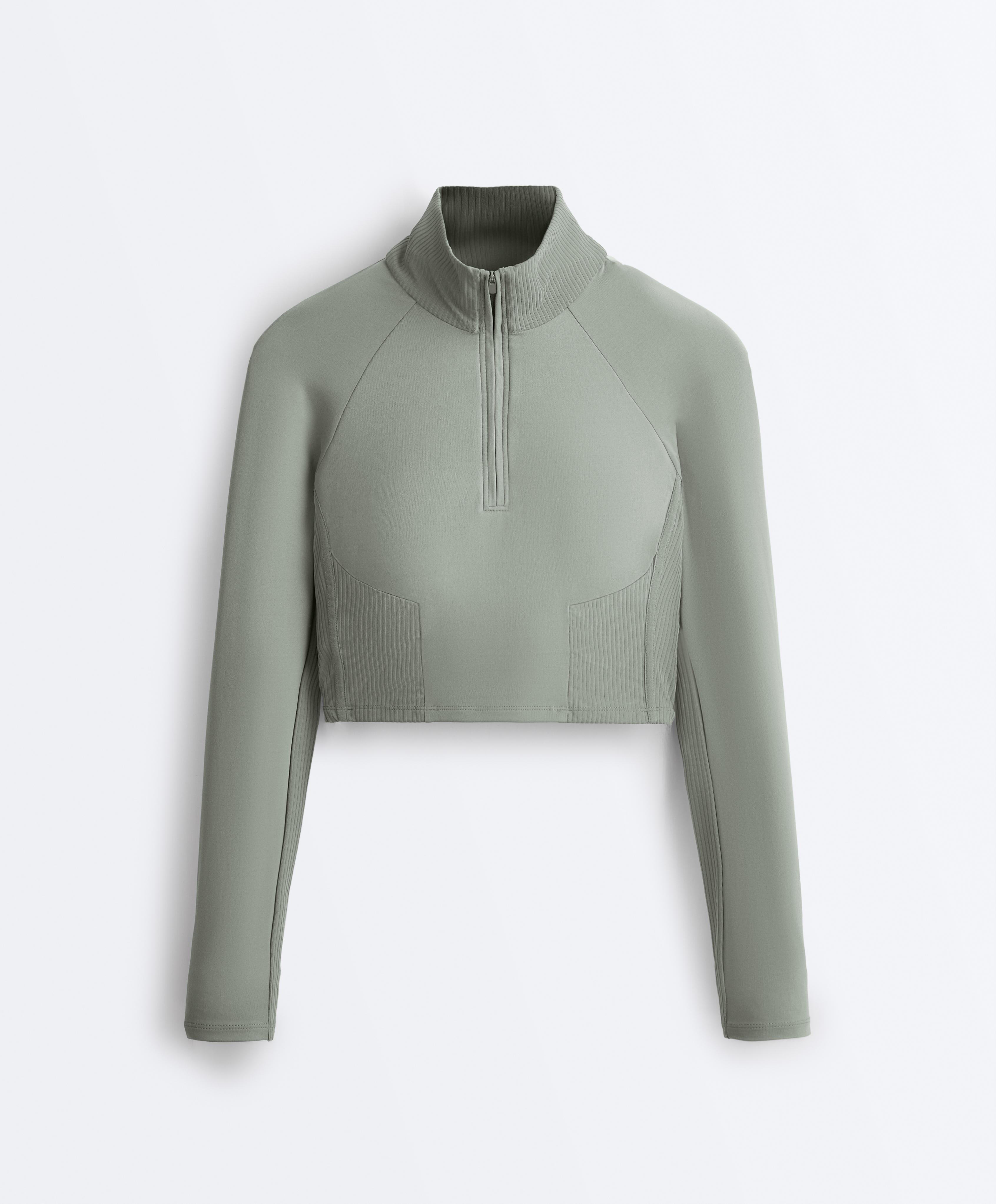 Comfortlux rib long-sleeved T-shirt — KHAKI-GREY