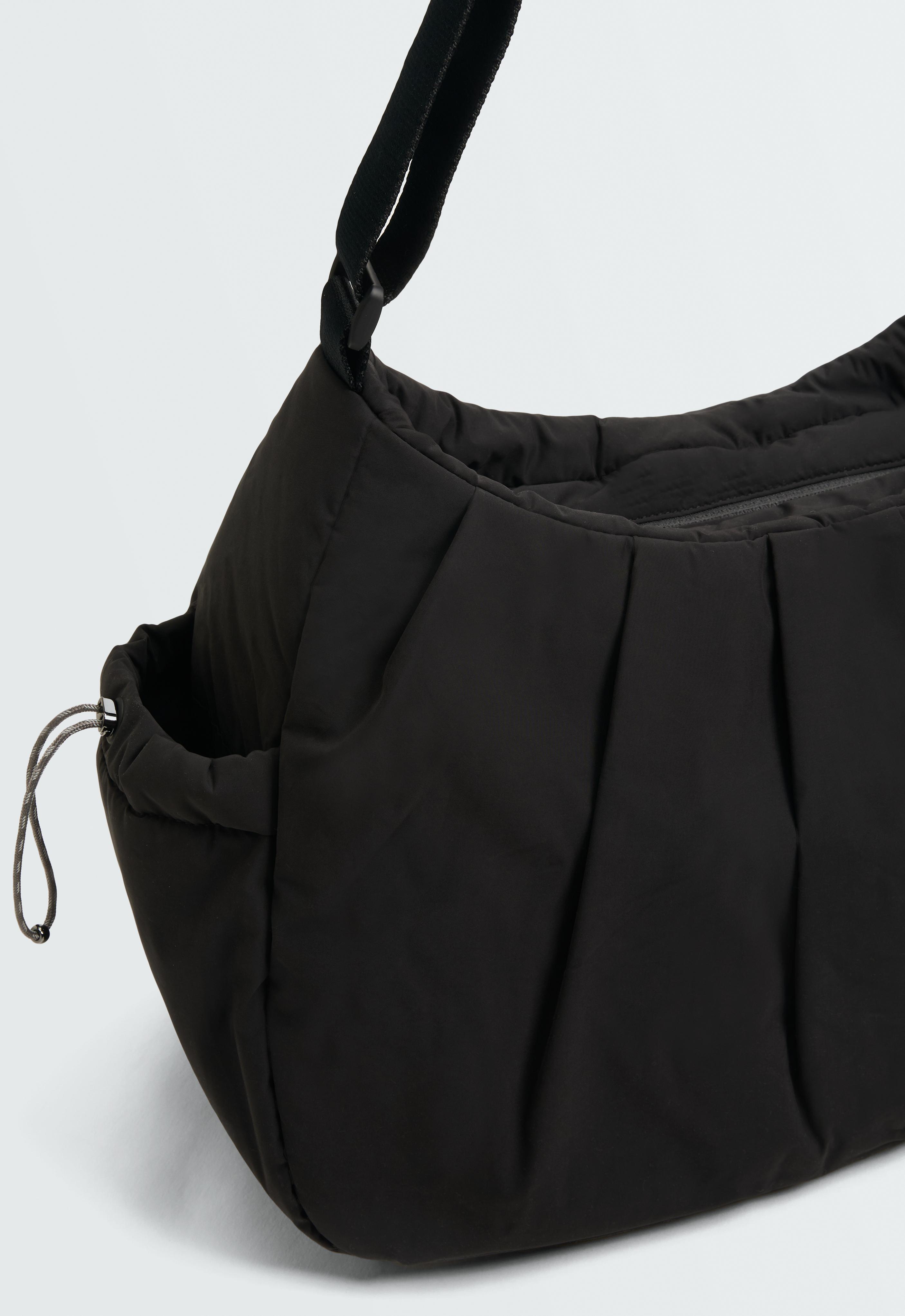Shopper bag with side pockets — BLACK