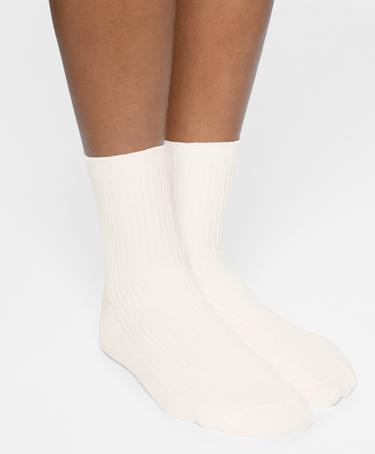 5 pairs of cotton blend quarter socks — PALE ECRU 2