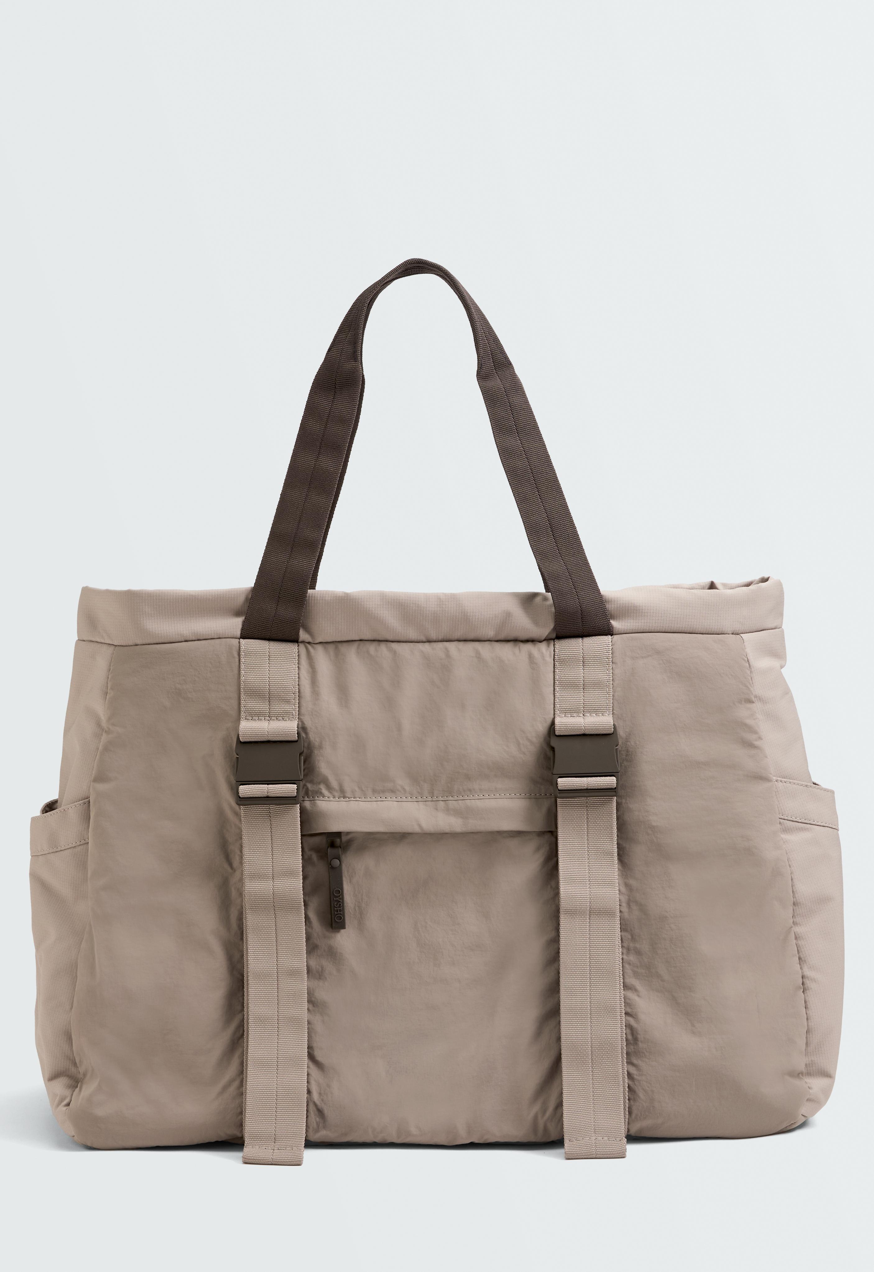 Adjustable-strap shopper bag — MINK