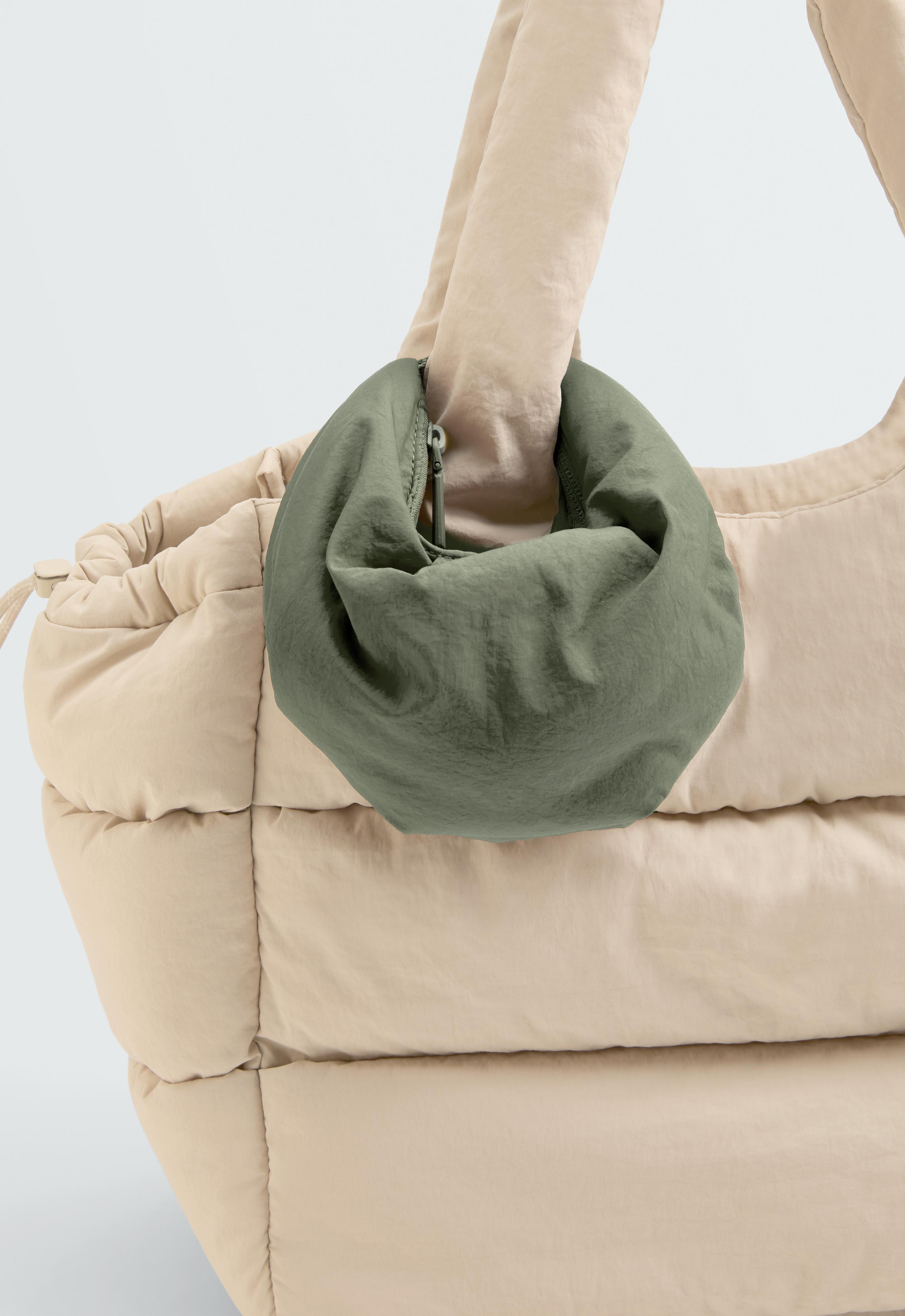 Mini quilted crossbody bag — KHAKI