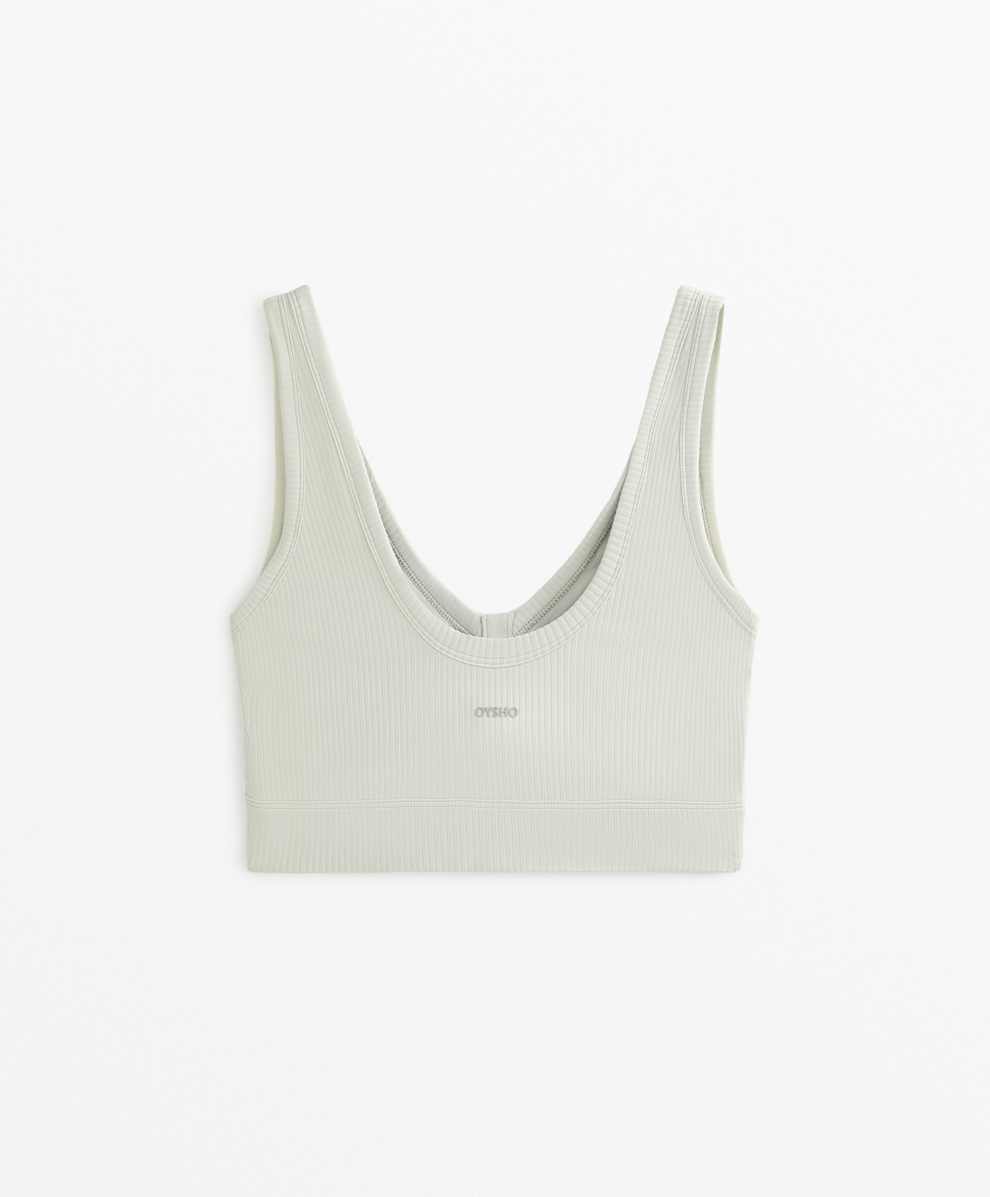 Rib Comfortlux open back Henley top