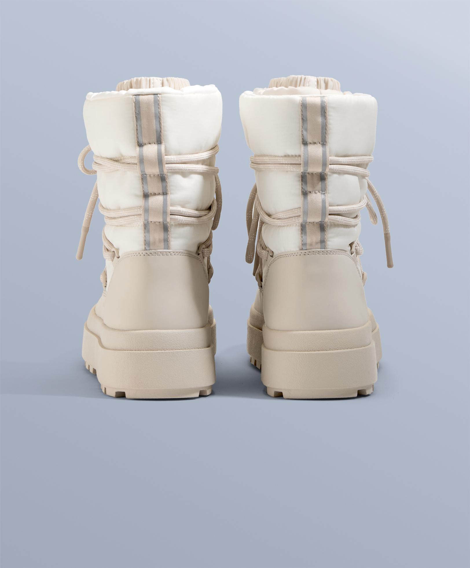Combined lace-up boot — MINK