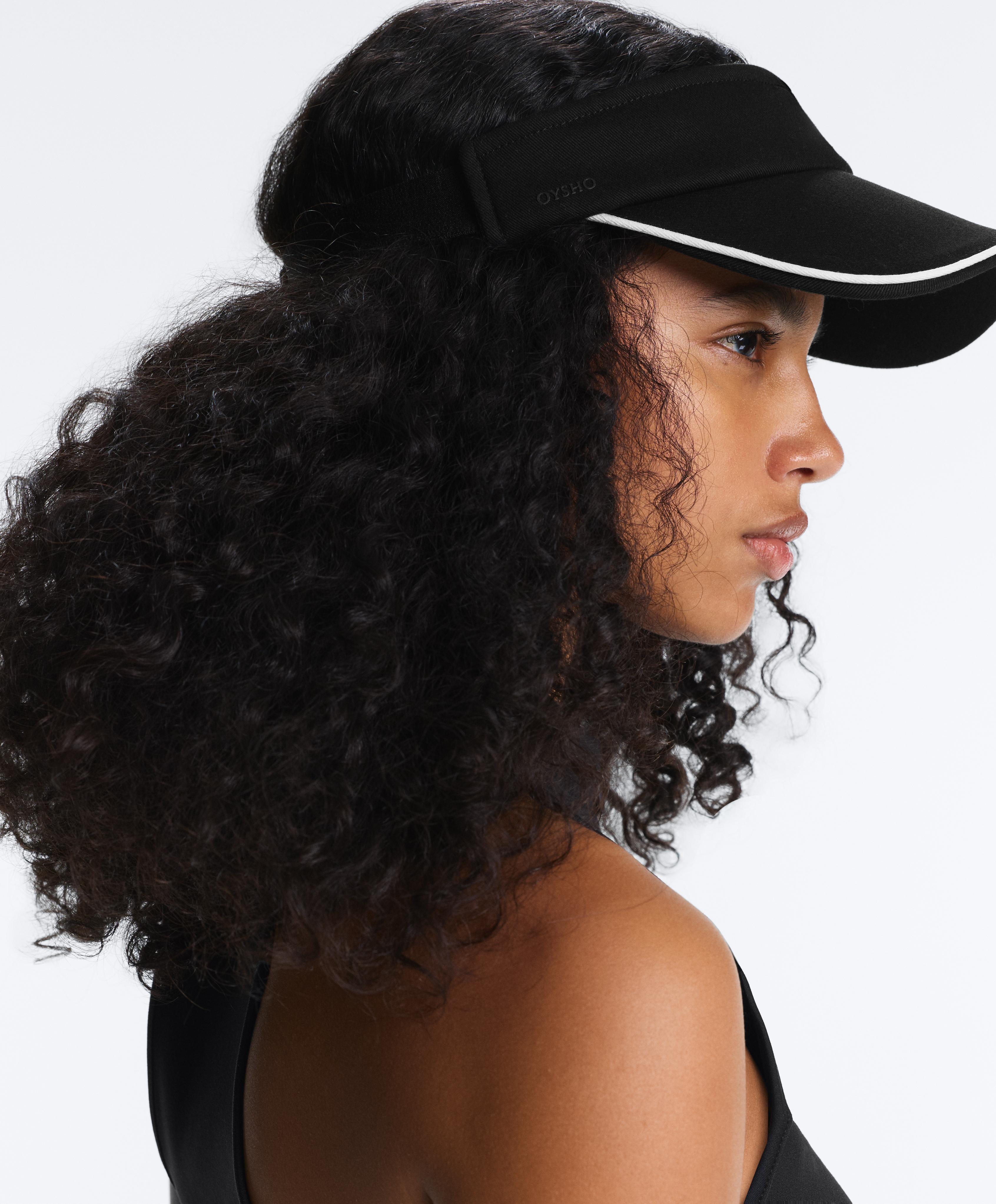 Sports piping visor — BLACK
