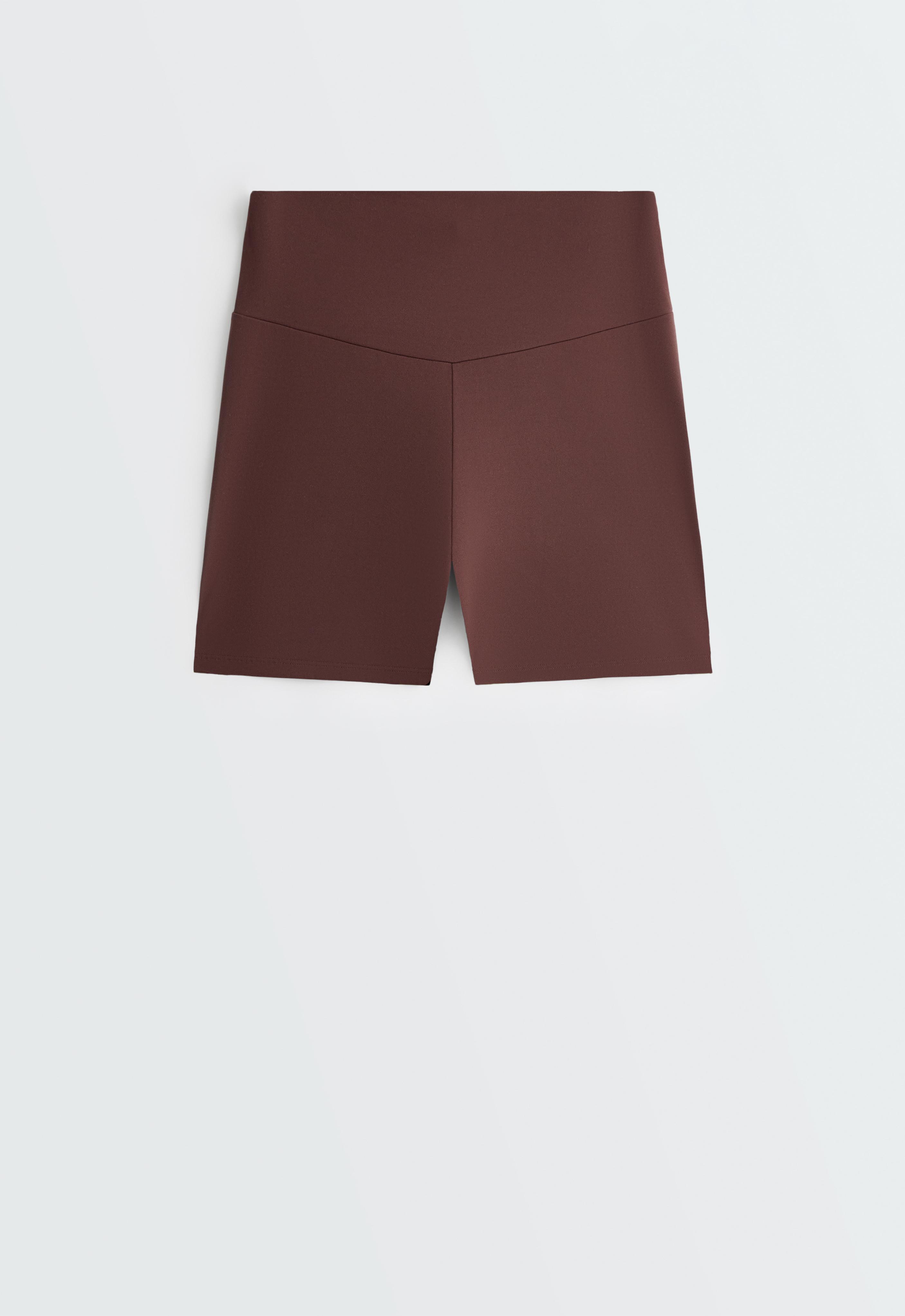 Comfortlux high-waisted 10cm hot pants — CHOCOLATE