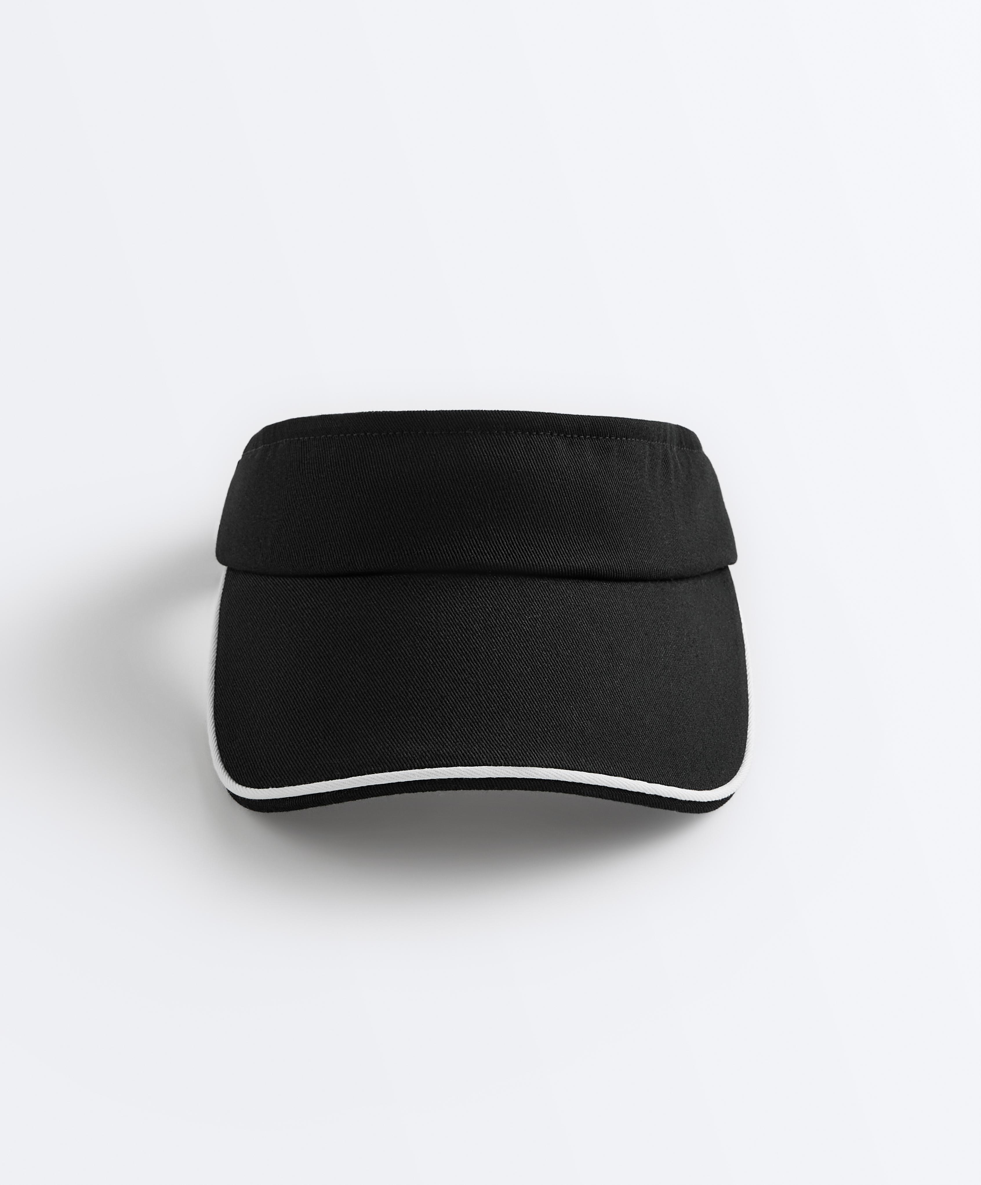 Sports piping visor — BLACK