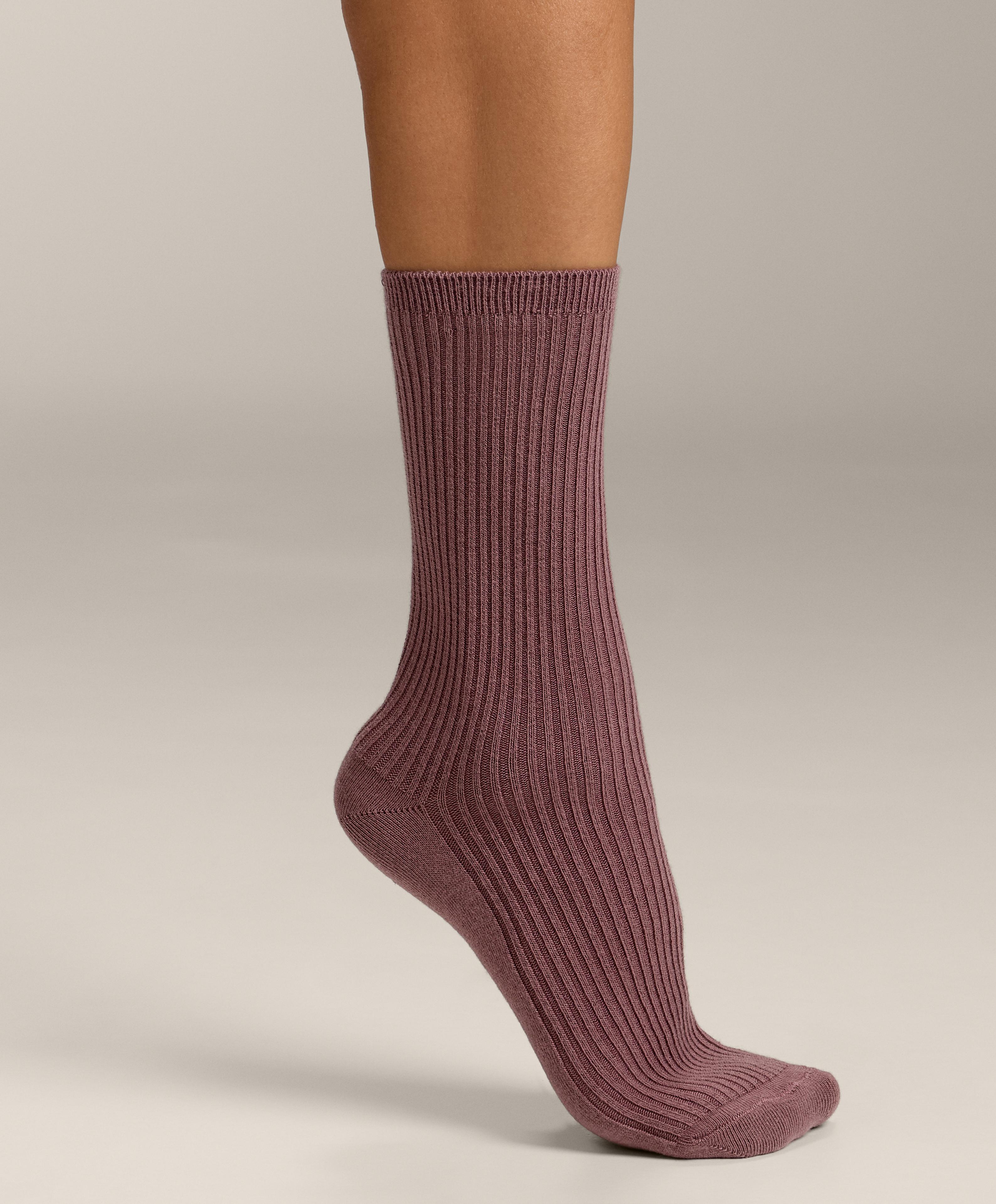 5 pairs of cotton blend classic socks — WASHED ROSE