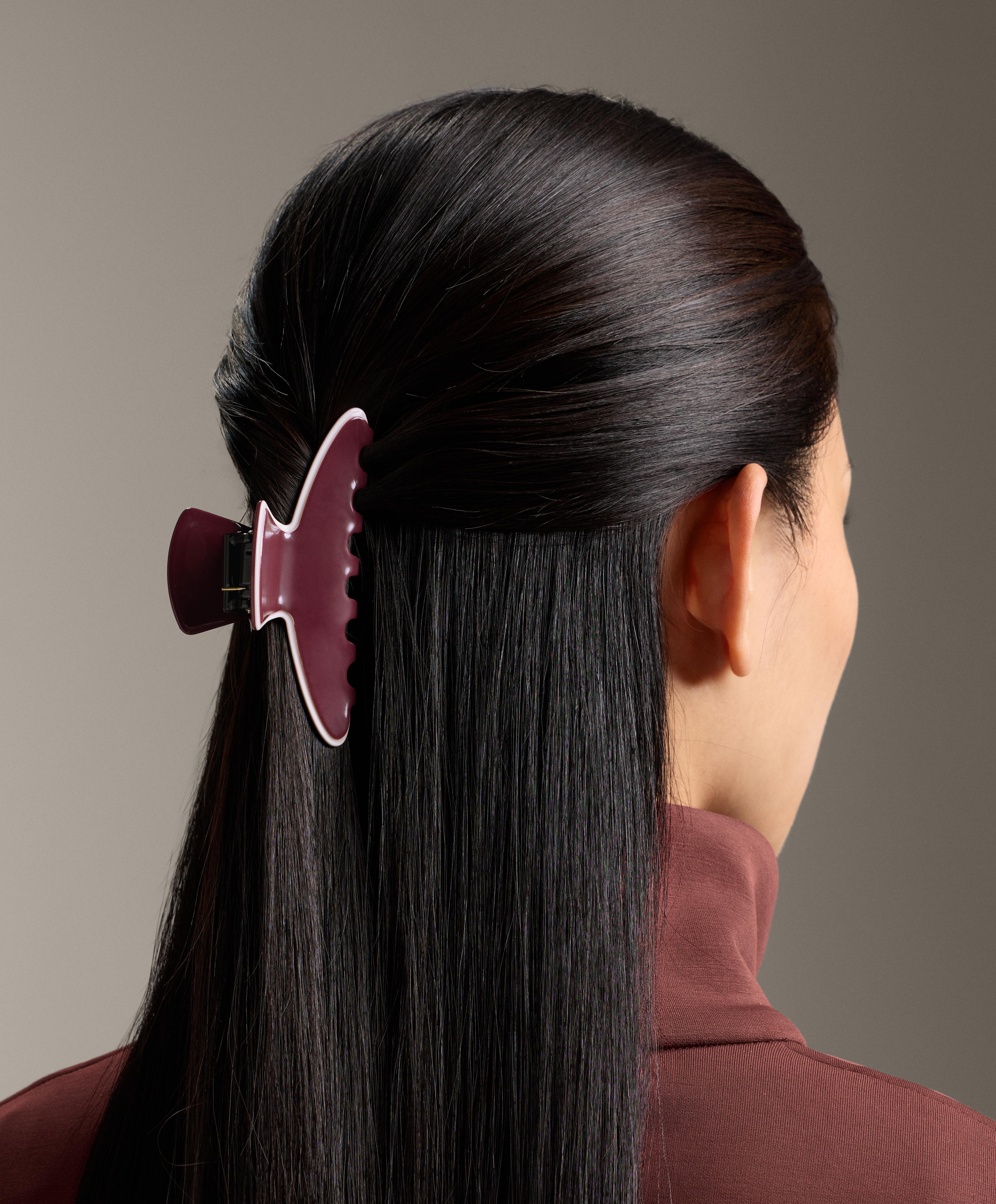 Große Haarspange mit Piping Große Haarspange mit Piping