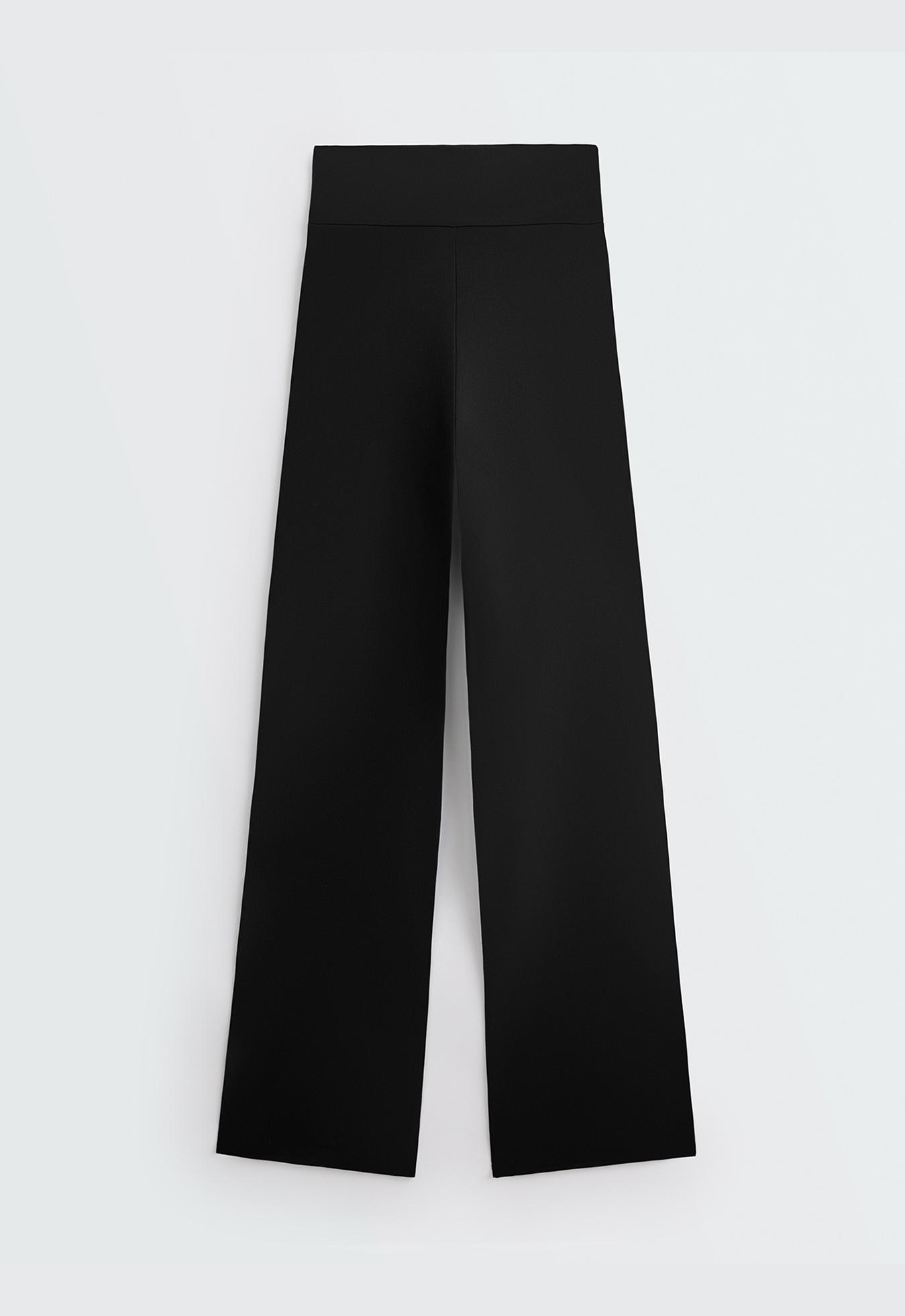 High-rise Comfortlux straight-leg trousers — BLACK