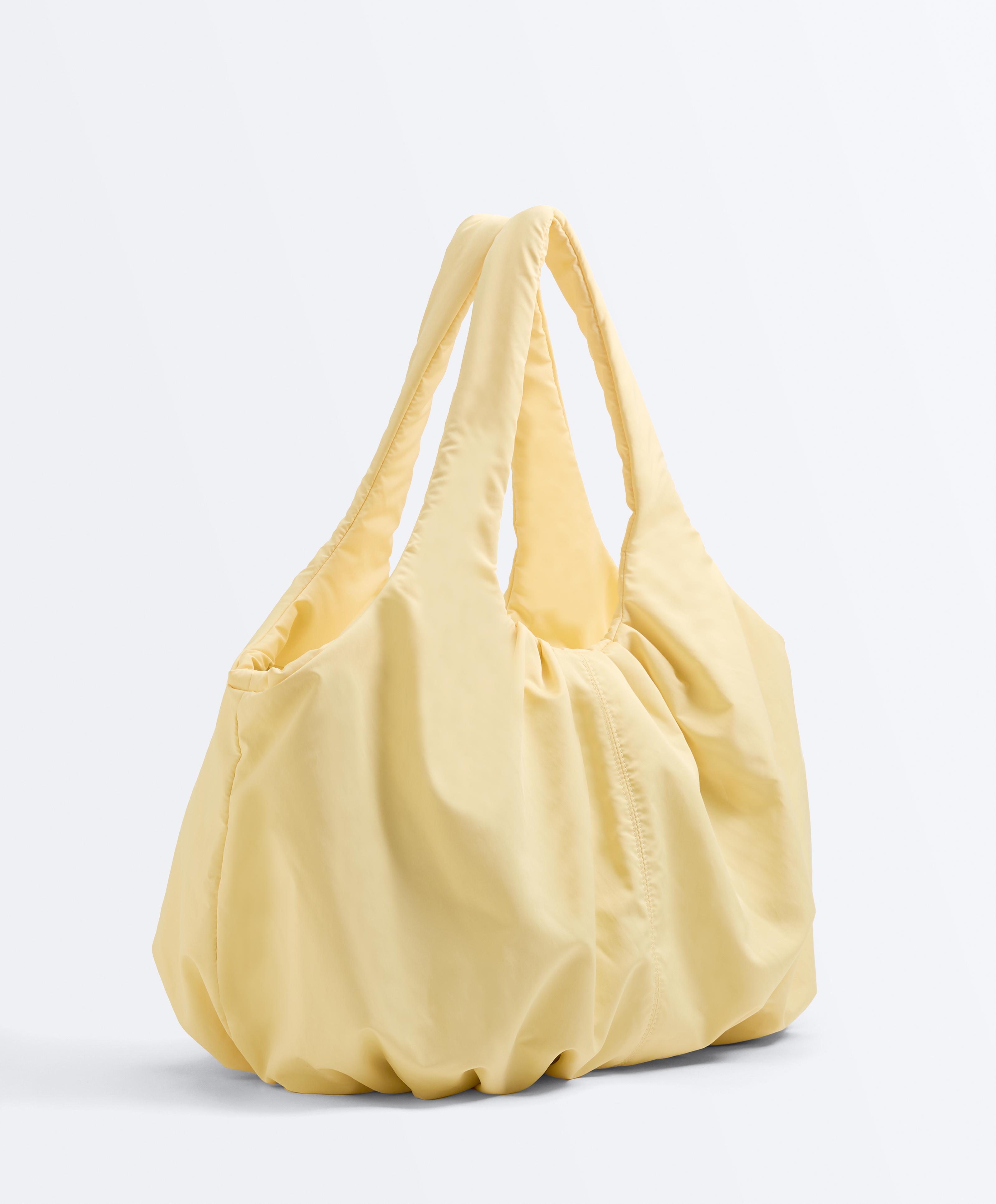 Gathered shopper bag — YELLOW