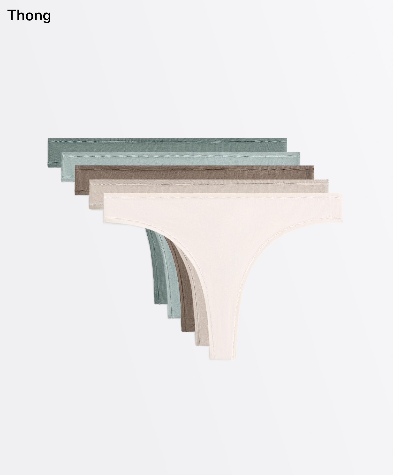 5 tangas en mélange de coton