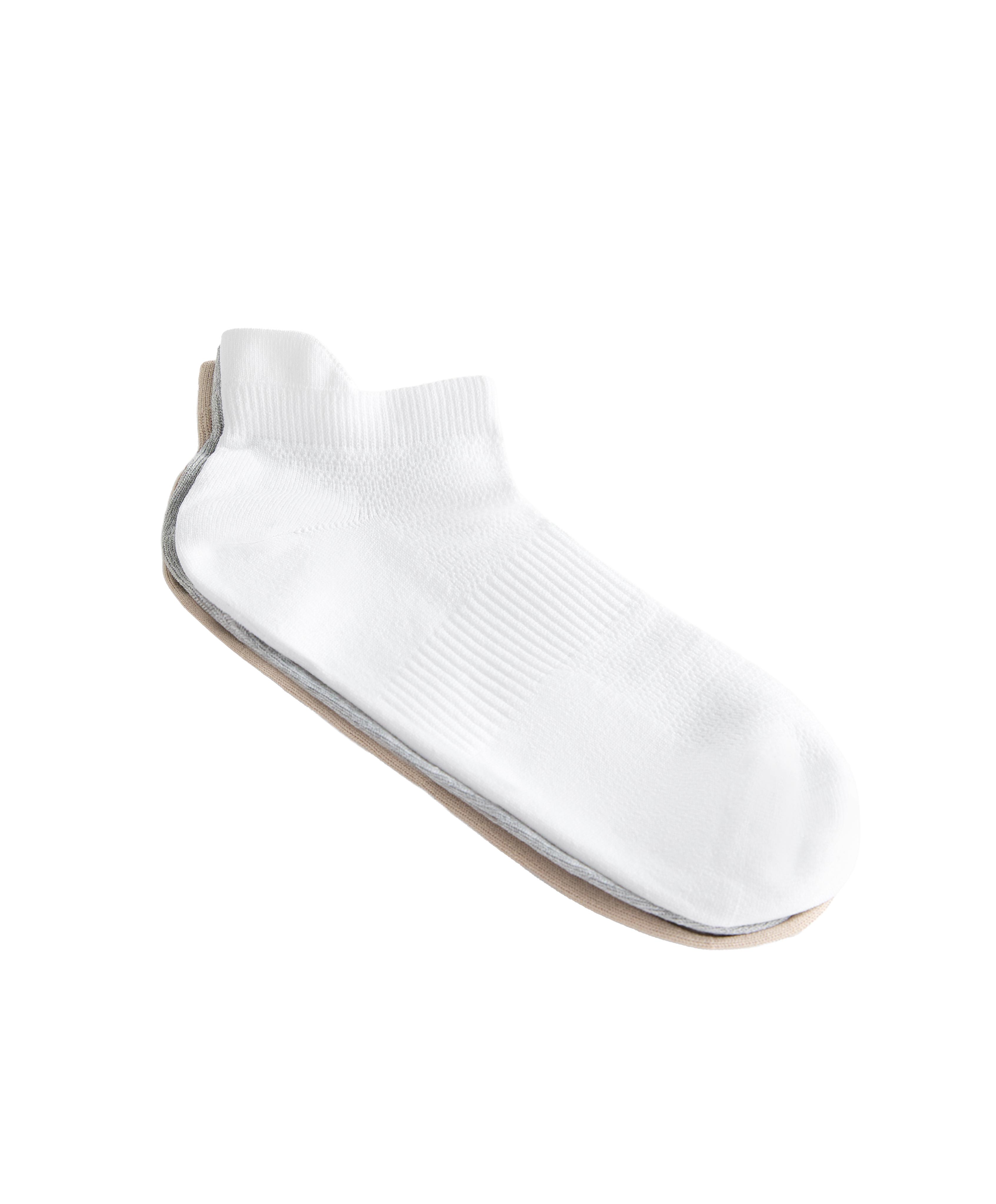 3 pack of polyamide blend sneaker socks with heel tab — GREY