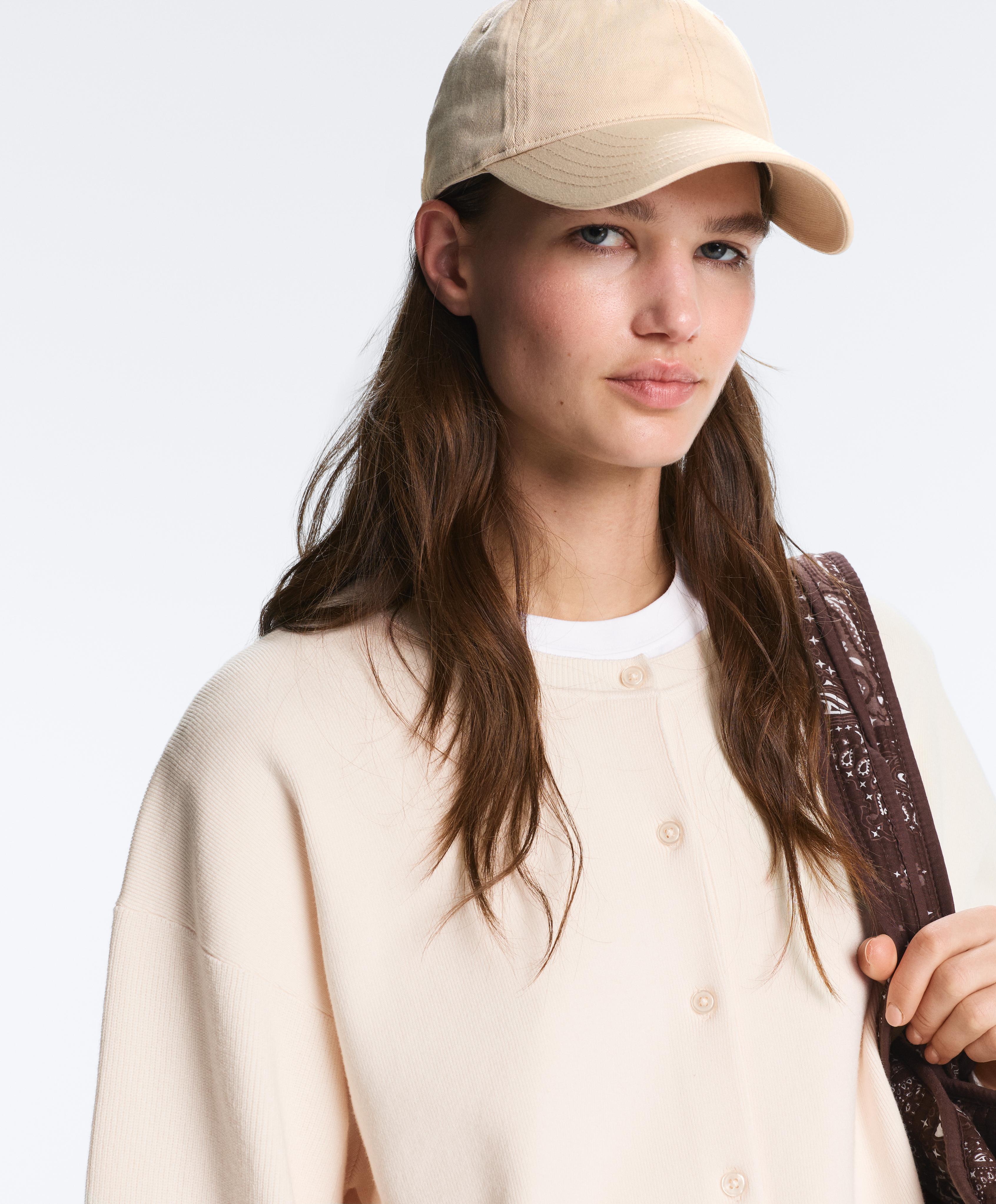 Balloon sleeve knit cardigan — PALE ECRU