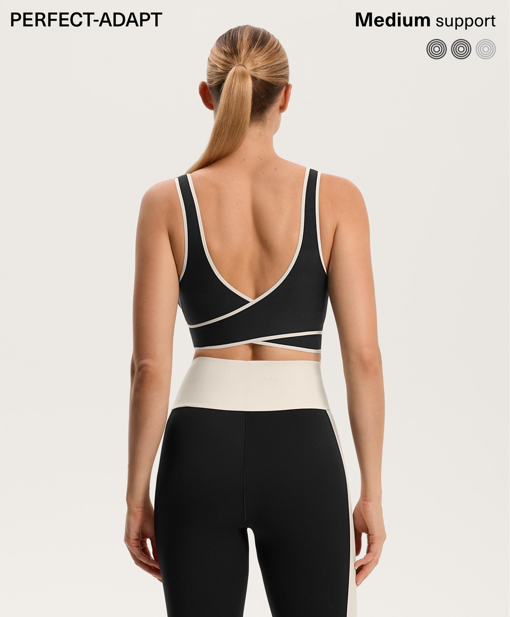 Sutien sport Perfect-Adapt cu nivel mediu de susținere și detaliu petrecut