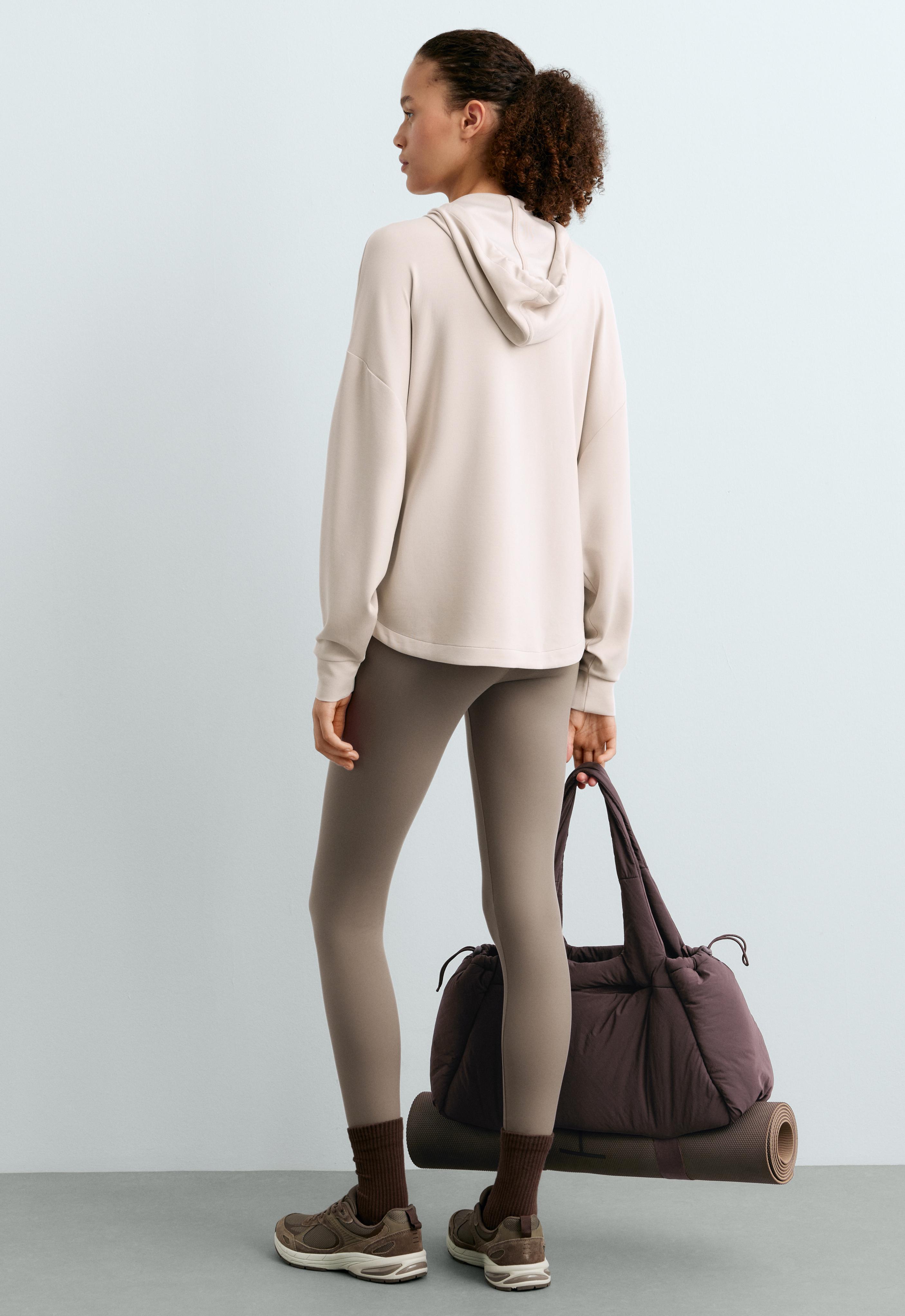 Soft-touch jacket with modal — PALE MINK