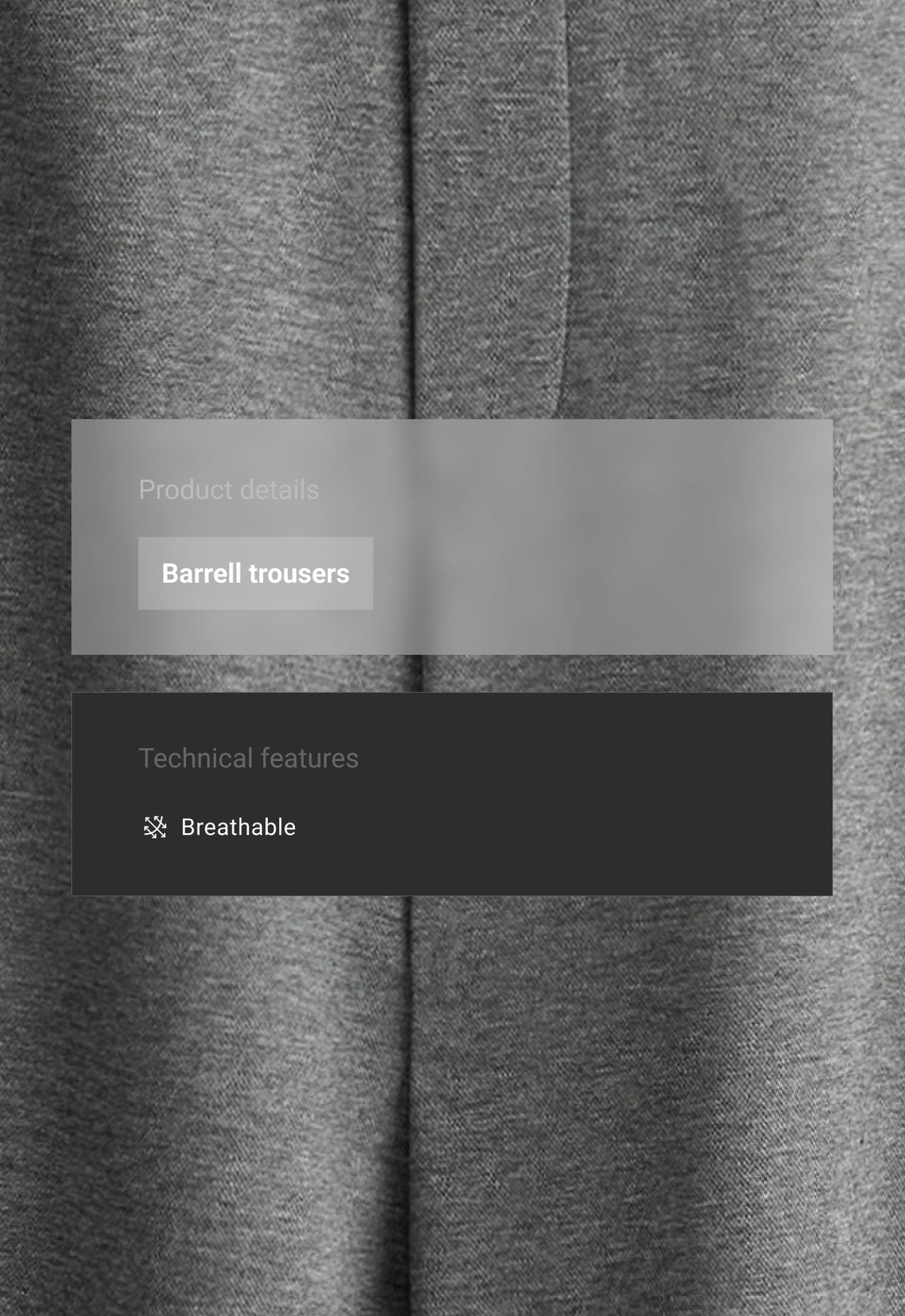 Adjustable barrel trousers in piqué cotton — GREY