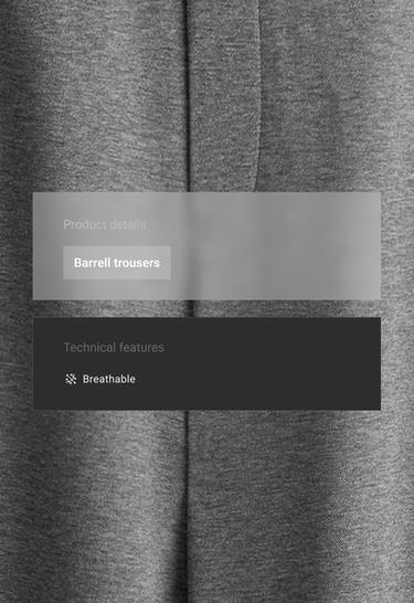 Adjustable barrel trousers in piqué cotton — GREY 2