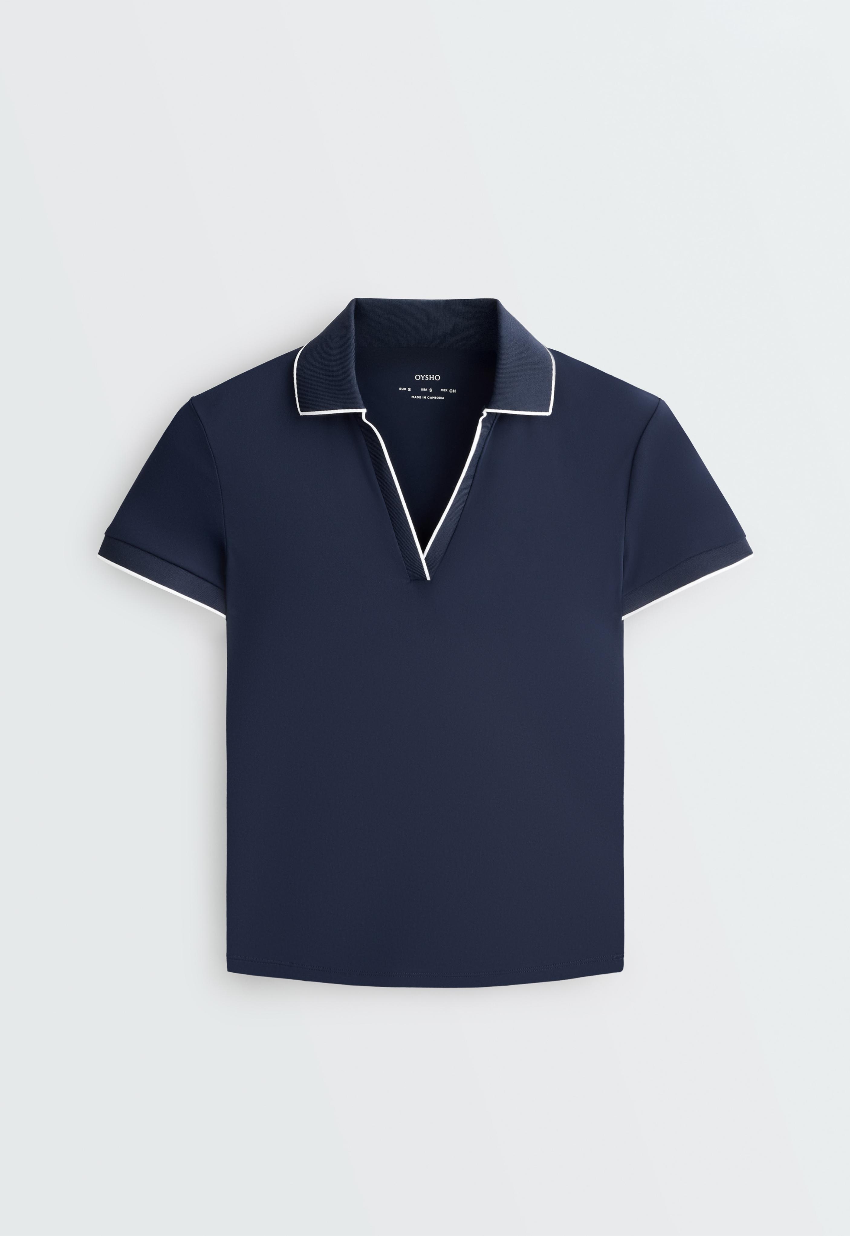 Short-sleeved Comfortlux polo shirt — NAVY BLUE