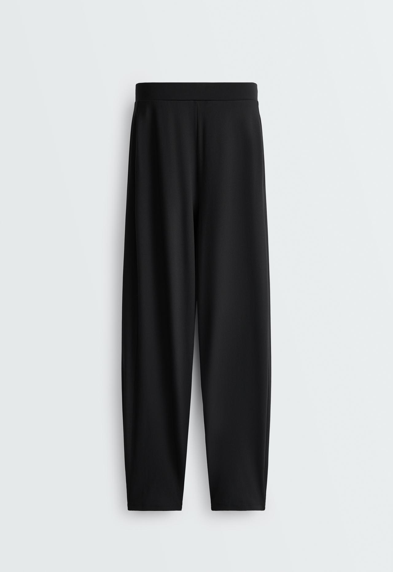 Mid-rise Comfortlux balloon trousers — BLACK