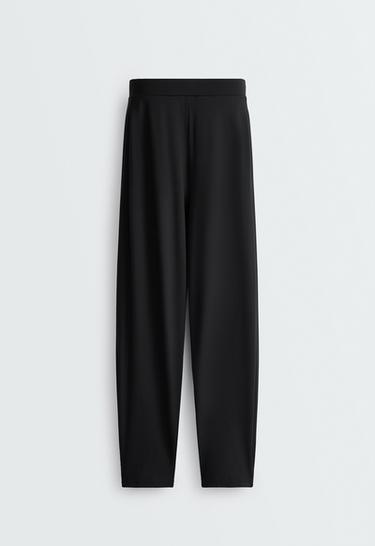 Mid-rise Comfortlux balloon trousers — BLACK 7