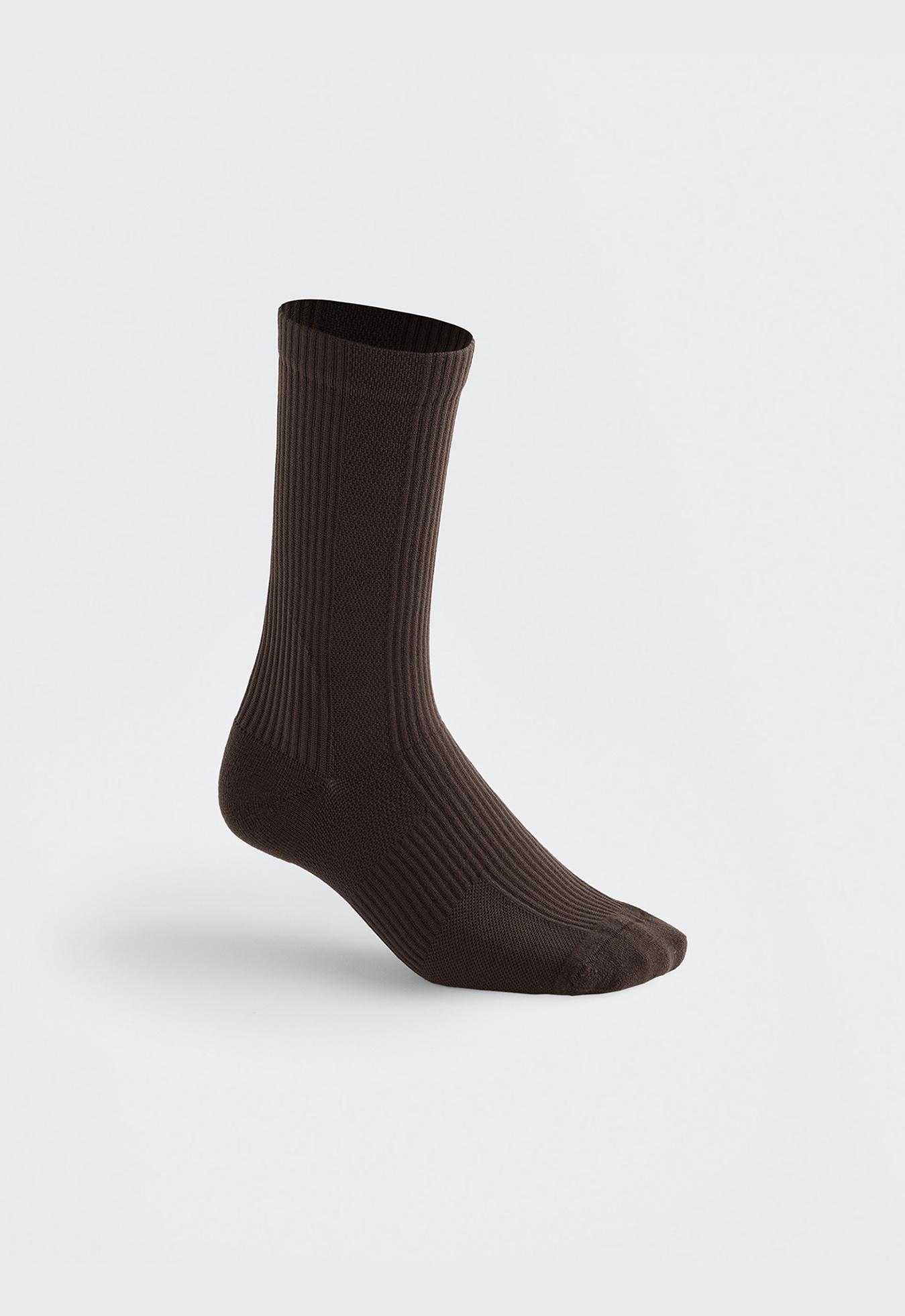 3 pairs of classic polyamide blend sports socks — BROWN