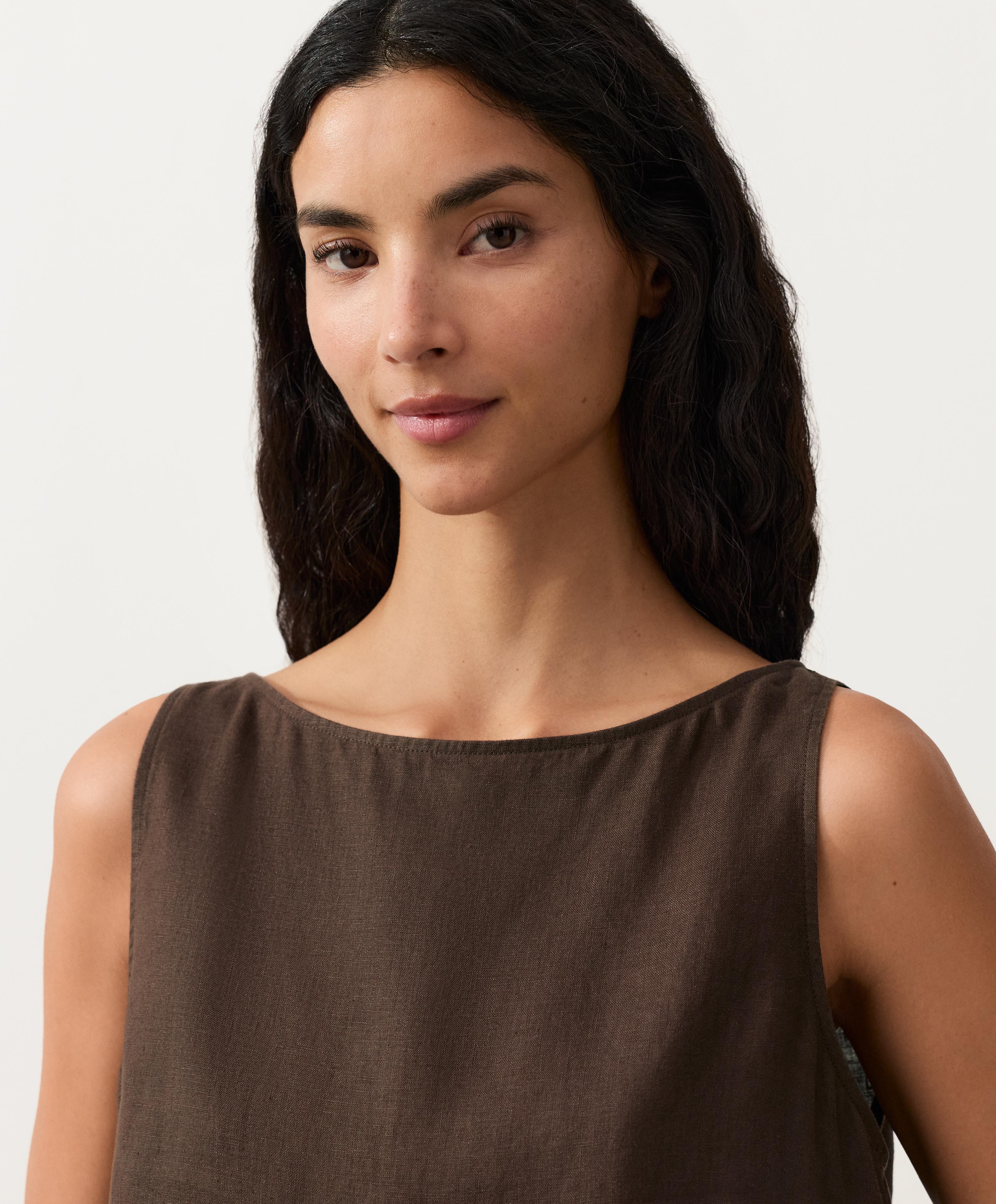 100% linen square Top